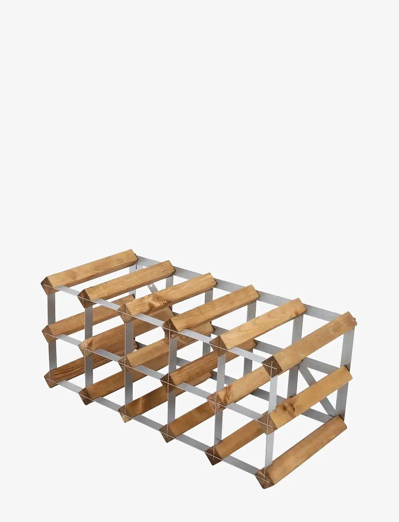 The Swedish Wine Rack Factory - 15 Bottle Self Assembly Kit Light Wood - storage & shelves - light wood - 2