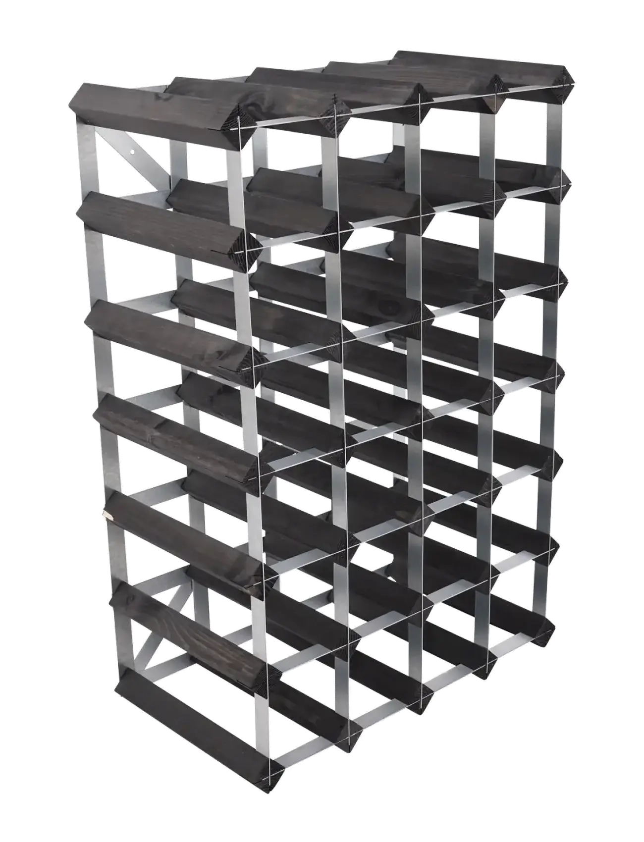 The Swedish Wine Rack Factory - 30 flasker – samlesæt i sort asketræ - hylder - black ash - 2