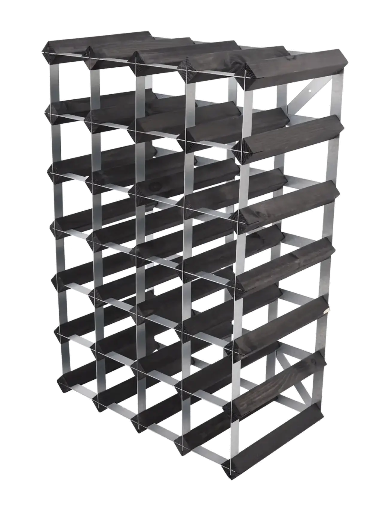 The Swedish Wine Rack Factory - 30 flasker – samlesæt i sort asketræ - hylder - black ash - 3