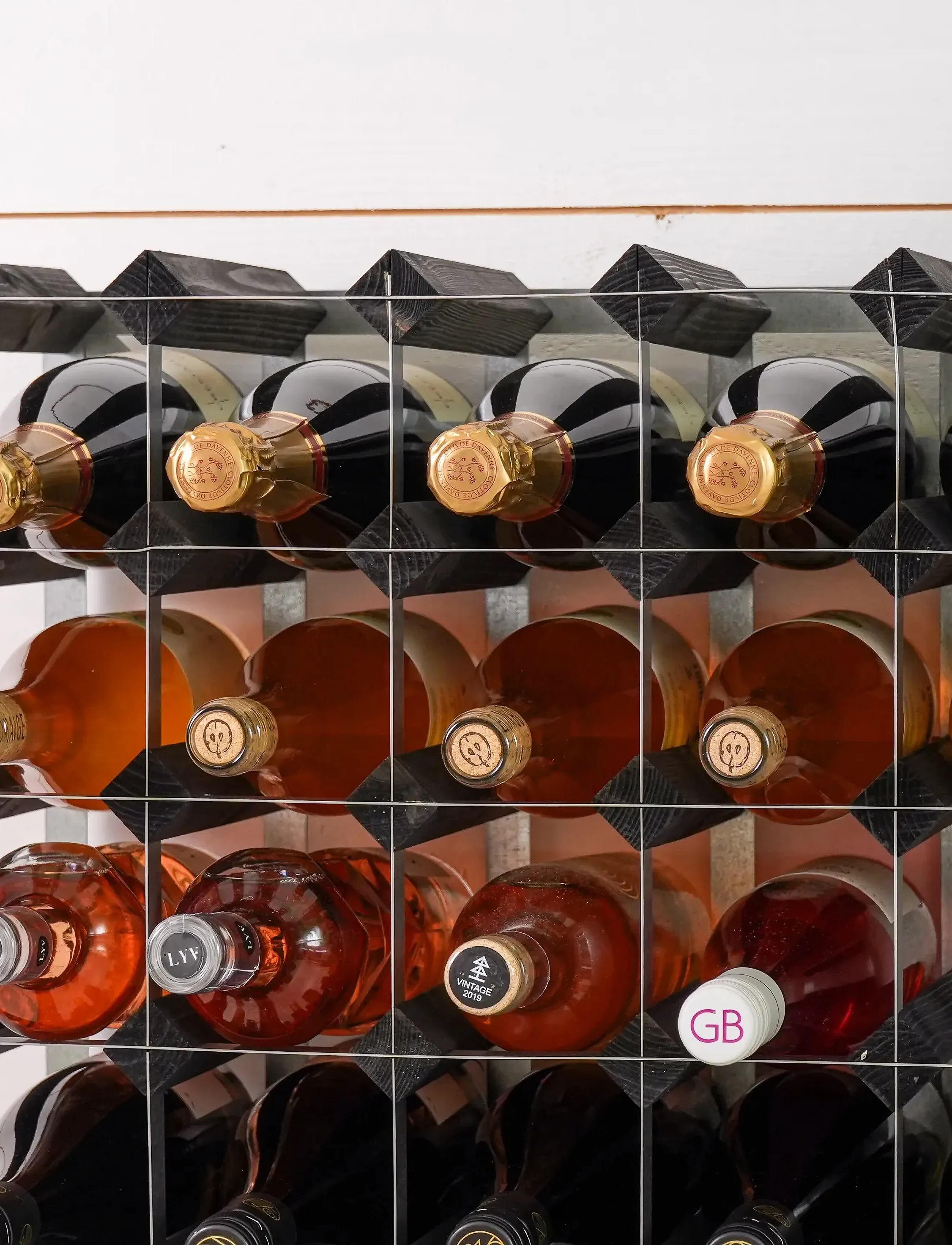 The Swedish Wine Rack Factory - 30 flasker – samlesæt i sort asketræ - hylder - black ash - 5