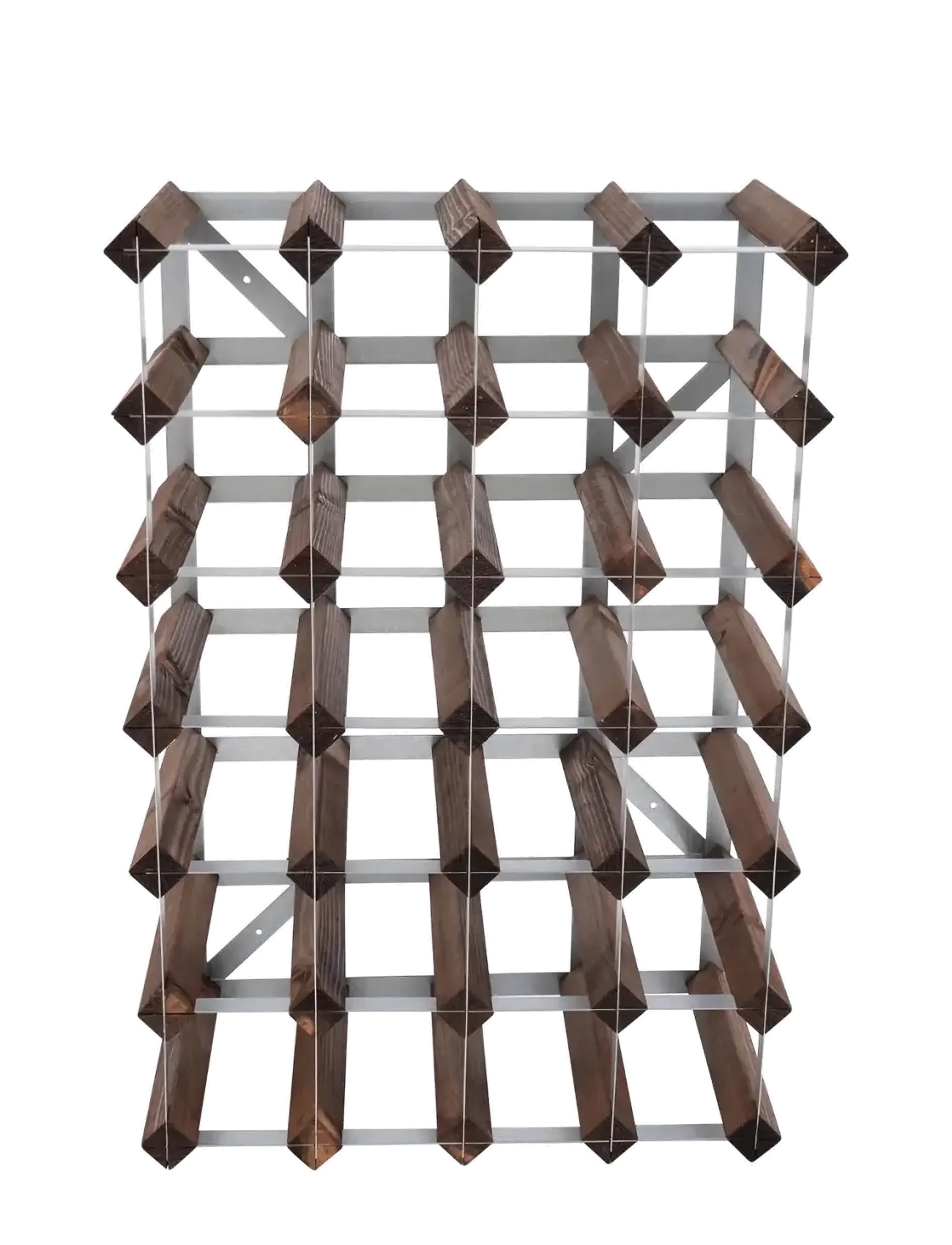 The Swedish Wine Rack Factory 30 Bottle Self Assembly Kit Dark Wood - The Swedish Wine Rack Factory - DARK WOOD / multi