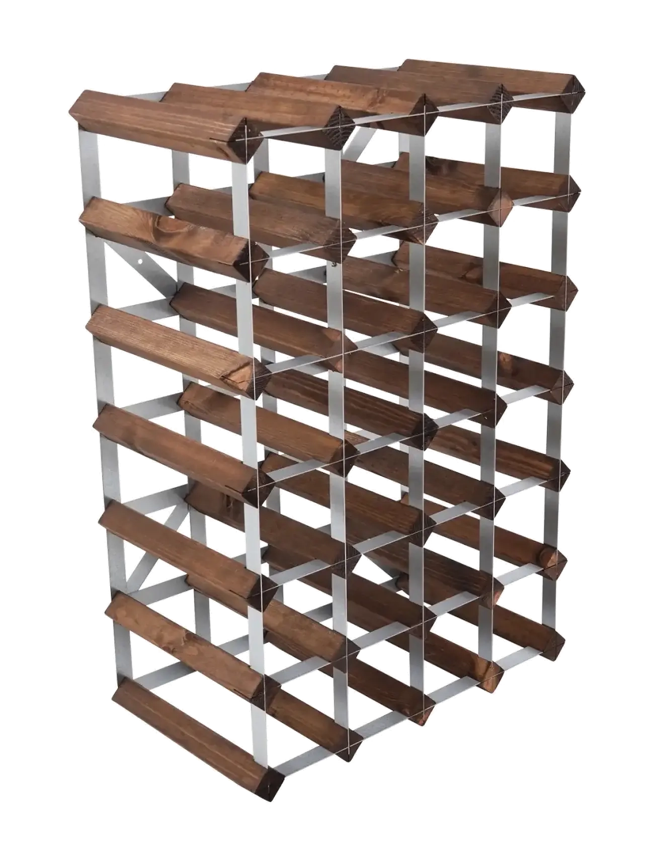 The Swedish Wine Rack Factory - 30 Bottle Self Assembly Kit Dark Wood - hyllor - dark wood - 2