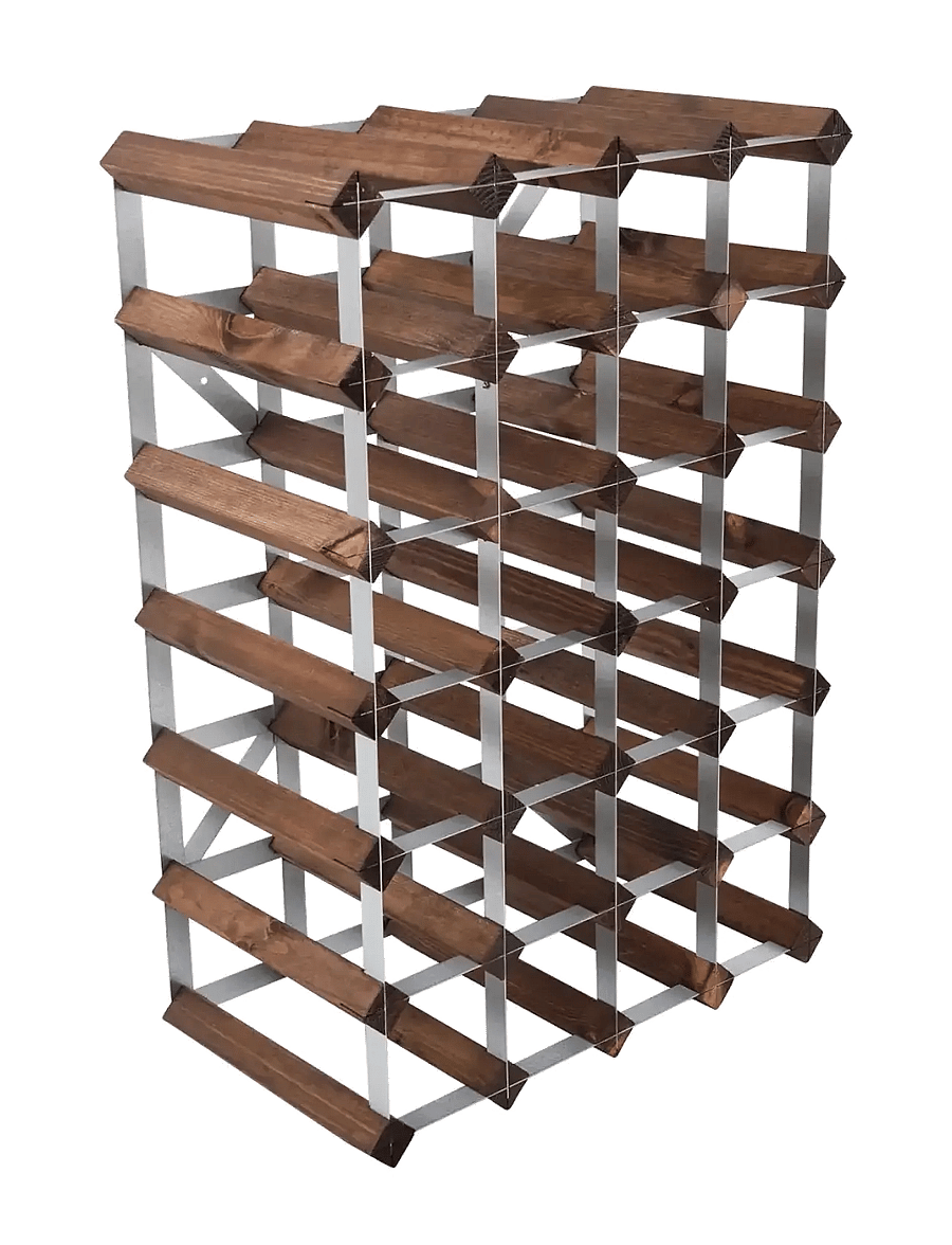 The Swedish Wine Rack Factory - 30 Bottle Self Assembly Kit Dark Wood - regale und verwahrung - dark wood - 2