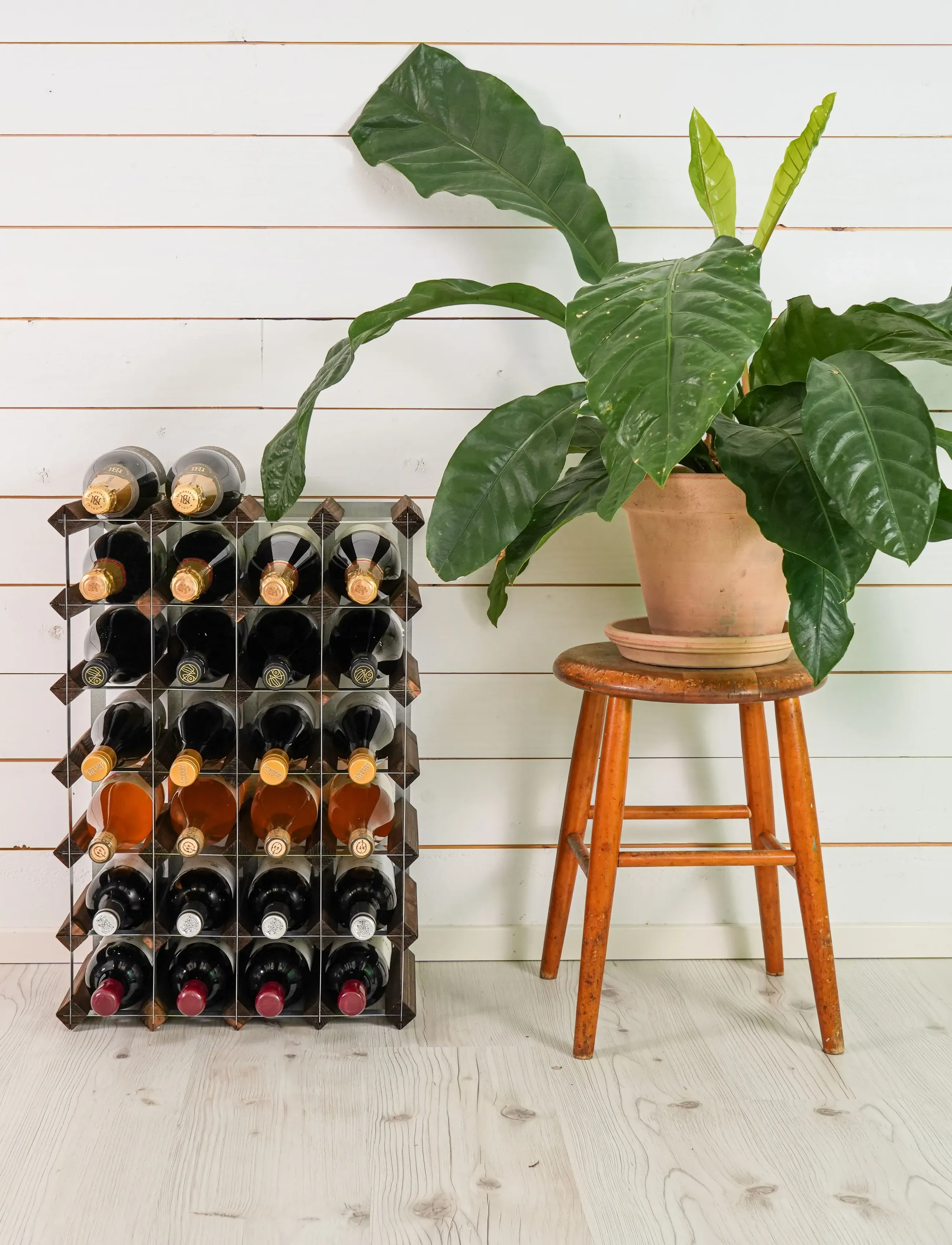 The Swedish Wine Rack Factory - 30 Bottle Self Assembly Kit Dark Wood - etagères et rangements - dark wood - 3