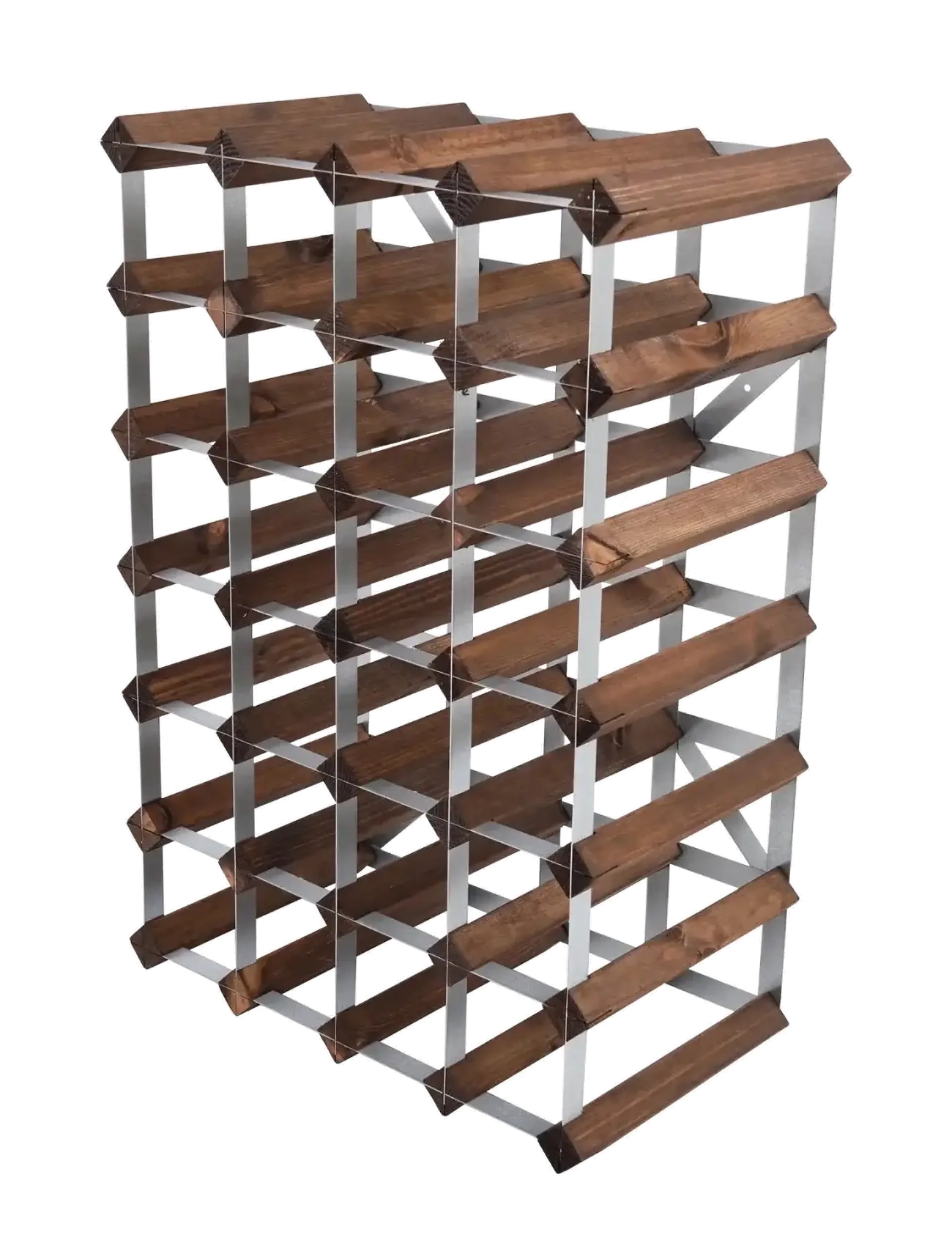 The Swedish Wine Rack Factory - 30 Bottle Self Assembly Kit Dark Wood - etagères et rangements - dark wood - 2