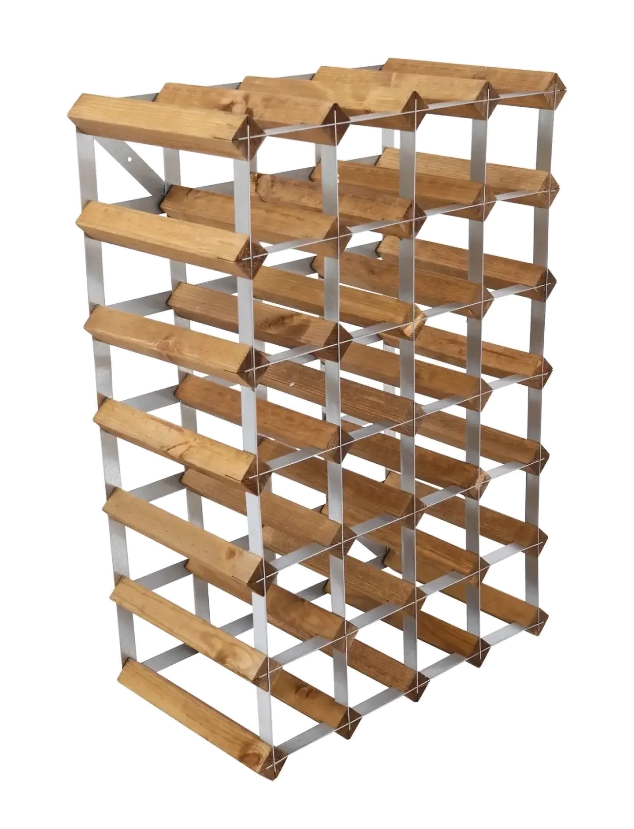 The Swedish Wine Rack Factory - 30 Bottle Self Assembly Kit Light Wood - storage & shelves - light wood - 2
