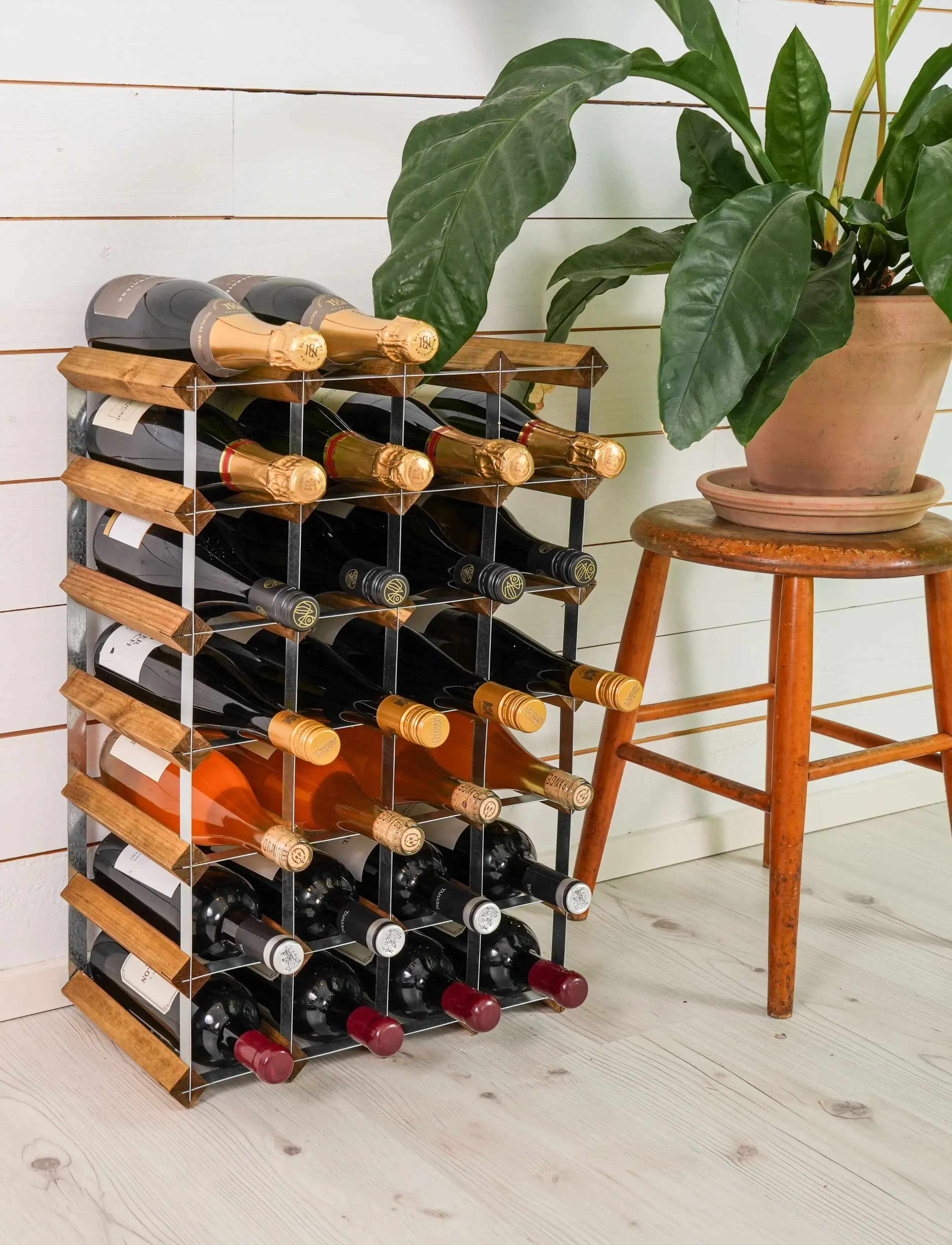 The Swedish Wine Rack Factory 30 Flasker Selvmonteringssæt Lyst Træ, One Size, Furniture, Mehrfarbig/gemustert - Shelves, Homeware