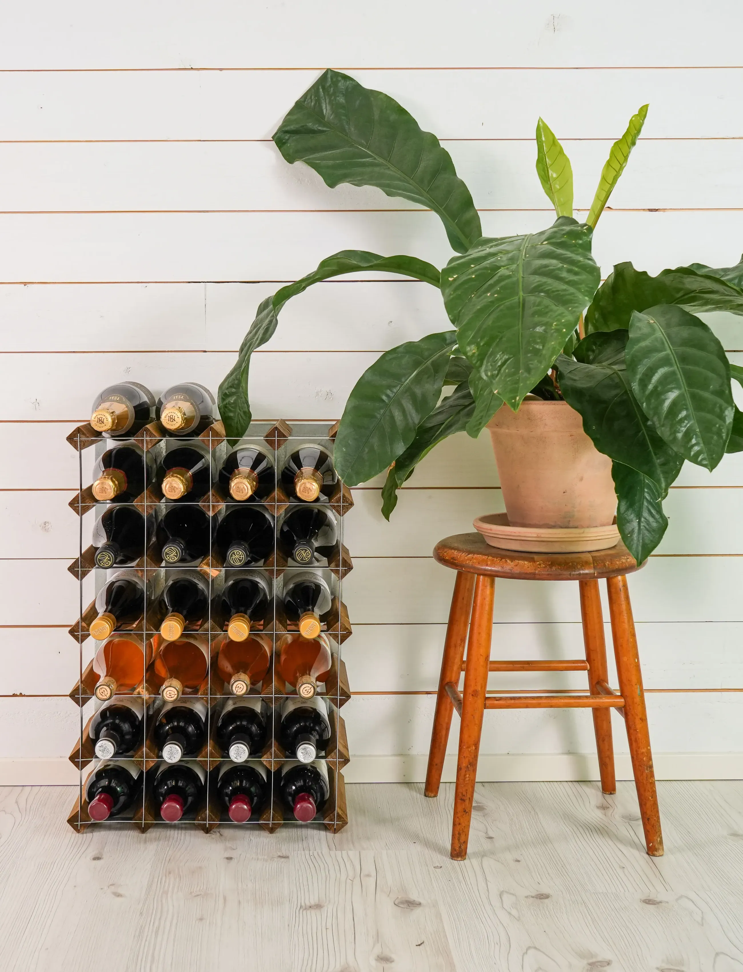 The Swedish Wine Rack Factory - 30 Bottle Self Assembly Kit Light Wood - hyllor - light wood - 4