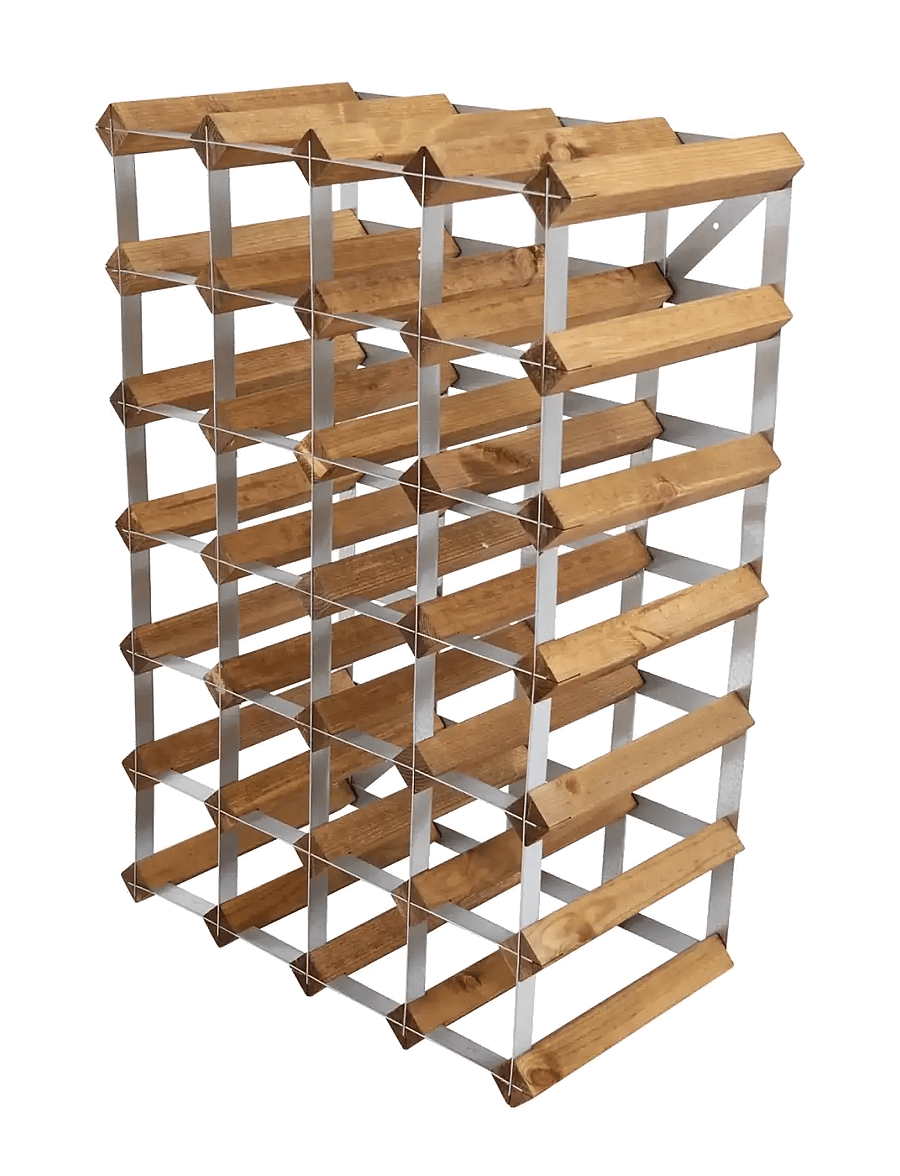 The Swedish Wine Rack Factory - 30 Bottle Self Assembly Kit Light Wood - regale und verwahrung - light wood - 2