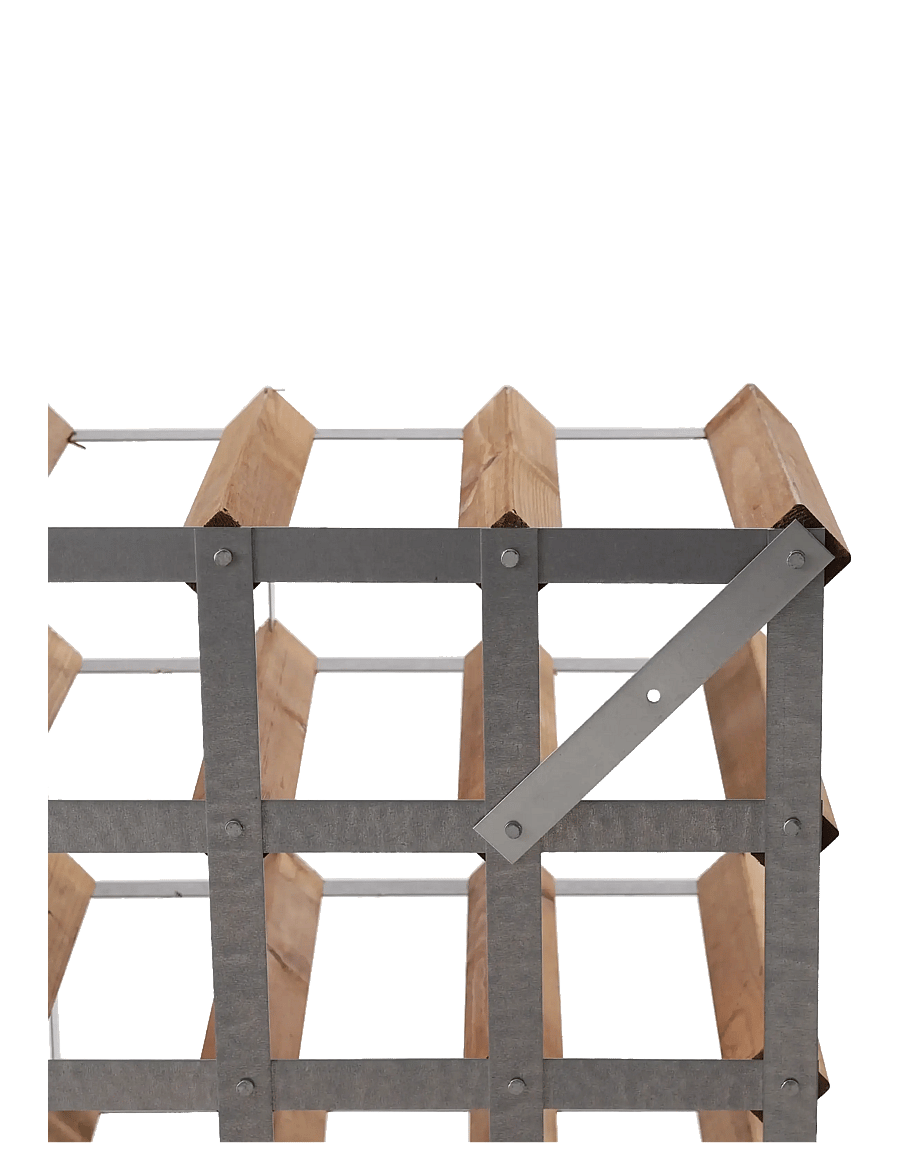 The Swedish Wine Rack Factory - 30 Bottle Self Assembly Kit Light Wood - regale und verwahrung - light wood - 3