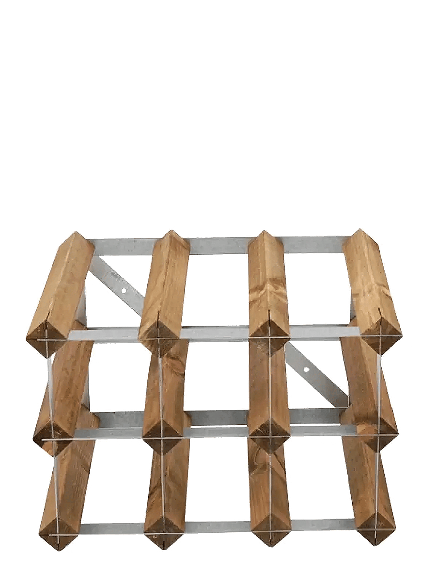 The Swedish Wine Rack Factory - 9 Bottle Winerack Assembled Light Wood - regale und verwahrung - light wood - 0