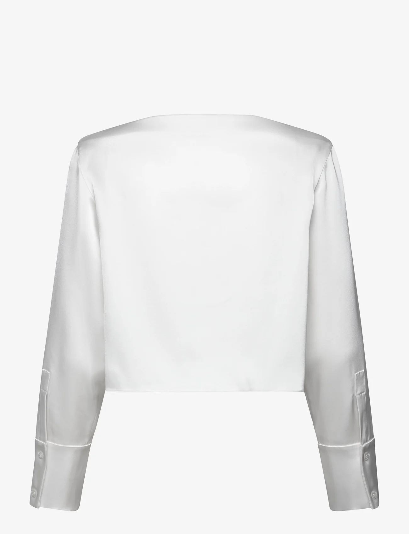 Theory - CL BOATNK VOL SH.BAS - long-sleeved blouses - ivory - 1