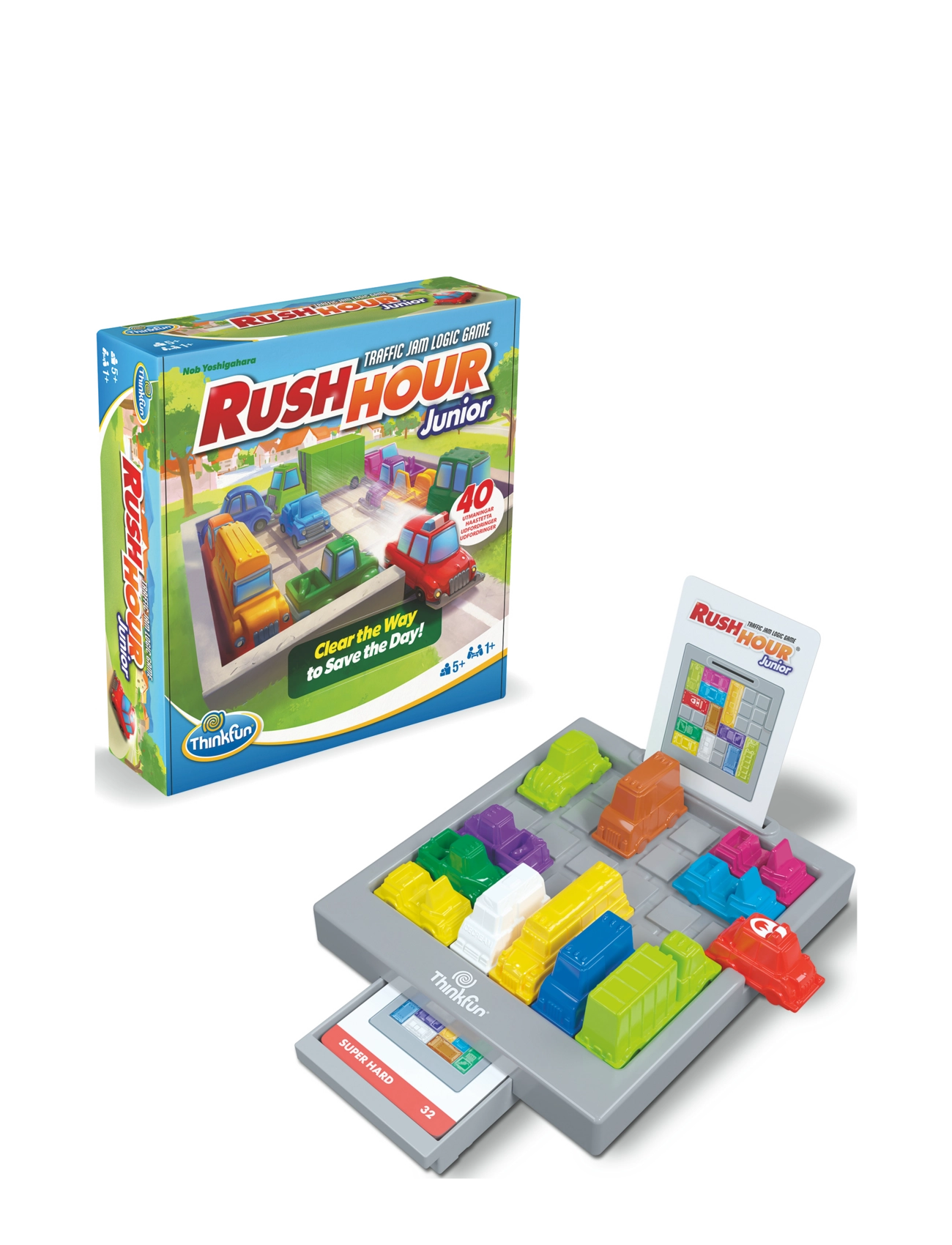 ThinkFun Rush Hour Junior Update, Børn, Board Spil, Multi/mønstret, Str: SWEDISH