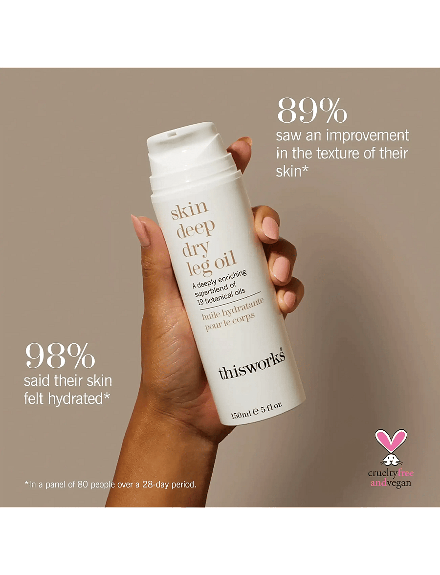 ThisWorks - skin deep dry leg oil 150ml NEW - kehaõlid - clear - 2