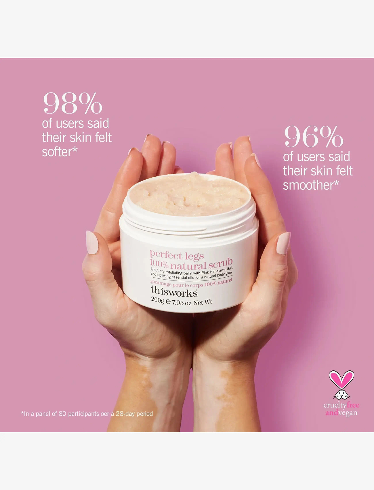 ThisWorks - perfect legs 100% natural scrub 200g - skrubb & exfoliators - kropp  - clear - 2