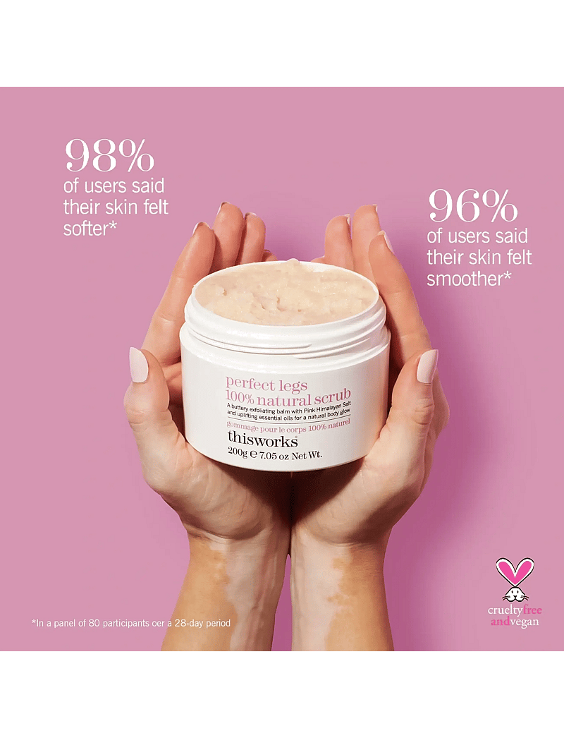 ThisWorks - perfect legs 100% natural scrub 200g - keha koorimine - clear - 2