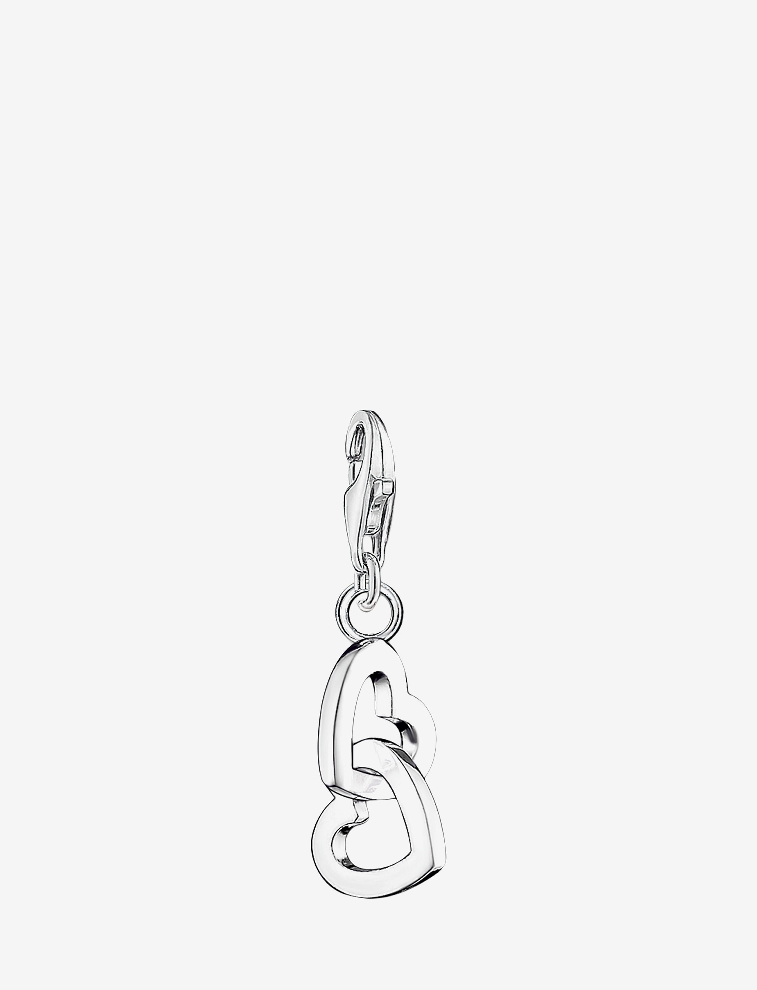 Charm pendant "hearts" - SILVER