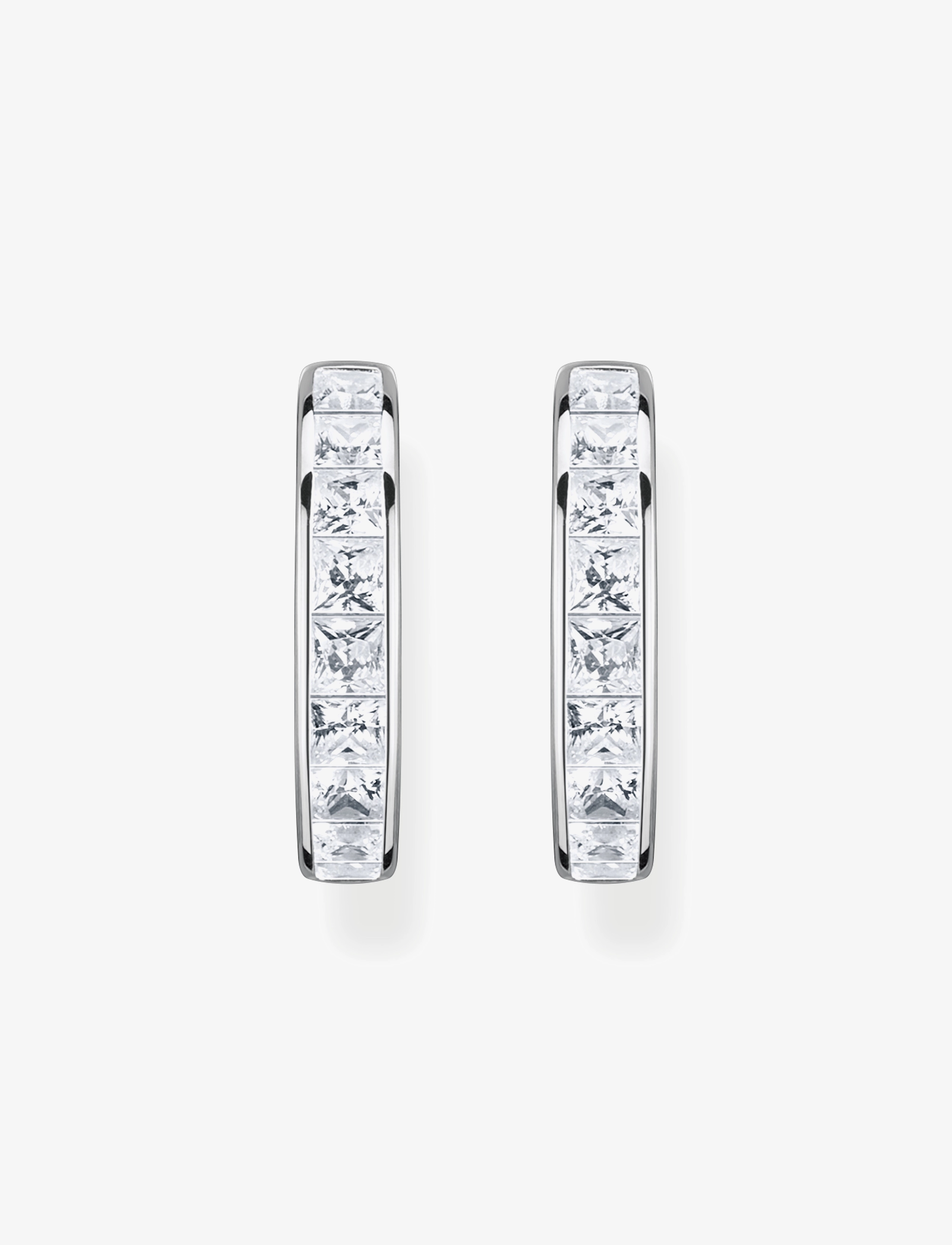 THOMAS SABO Hoop Ohrringe With Weiß Stones Pavé Silber Silber - One Size - Damen