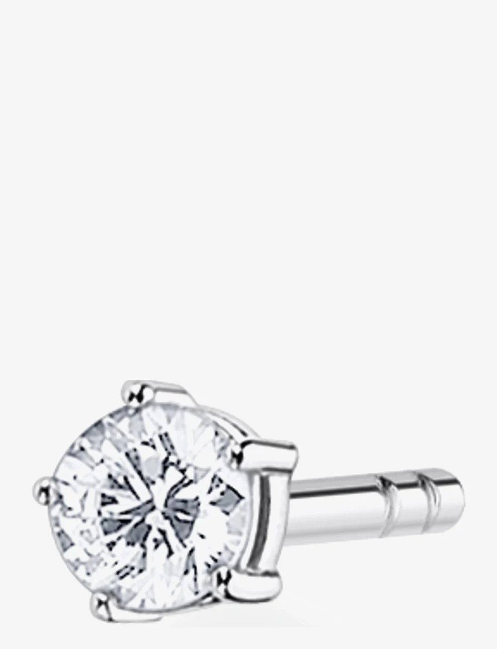 Thomas Sabo - Single Ear Stud Small White Stone - nappikorvakorut - silver - 1