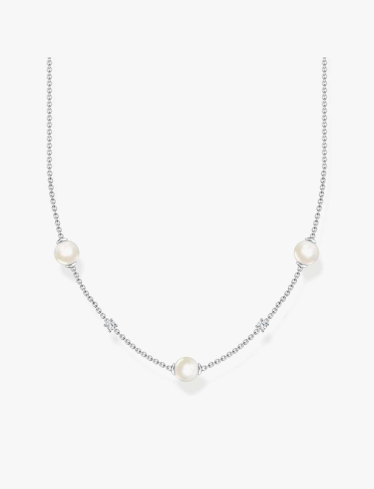 Thomas Sabo Necklace With Pearls and White stones - Basics - SILVER / silver
