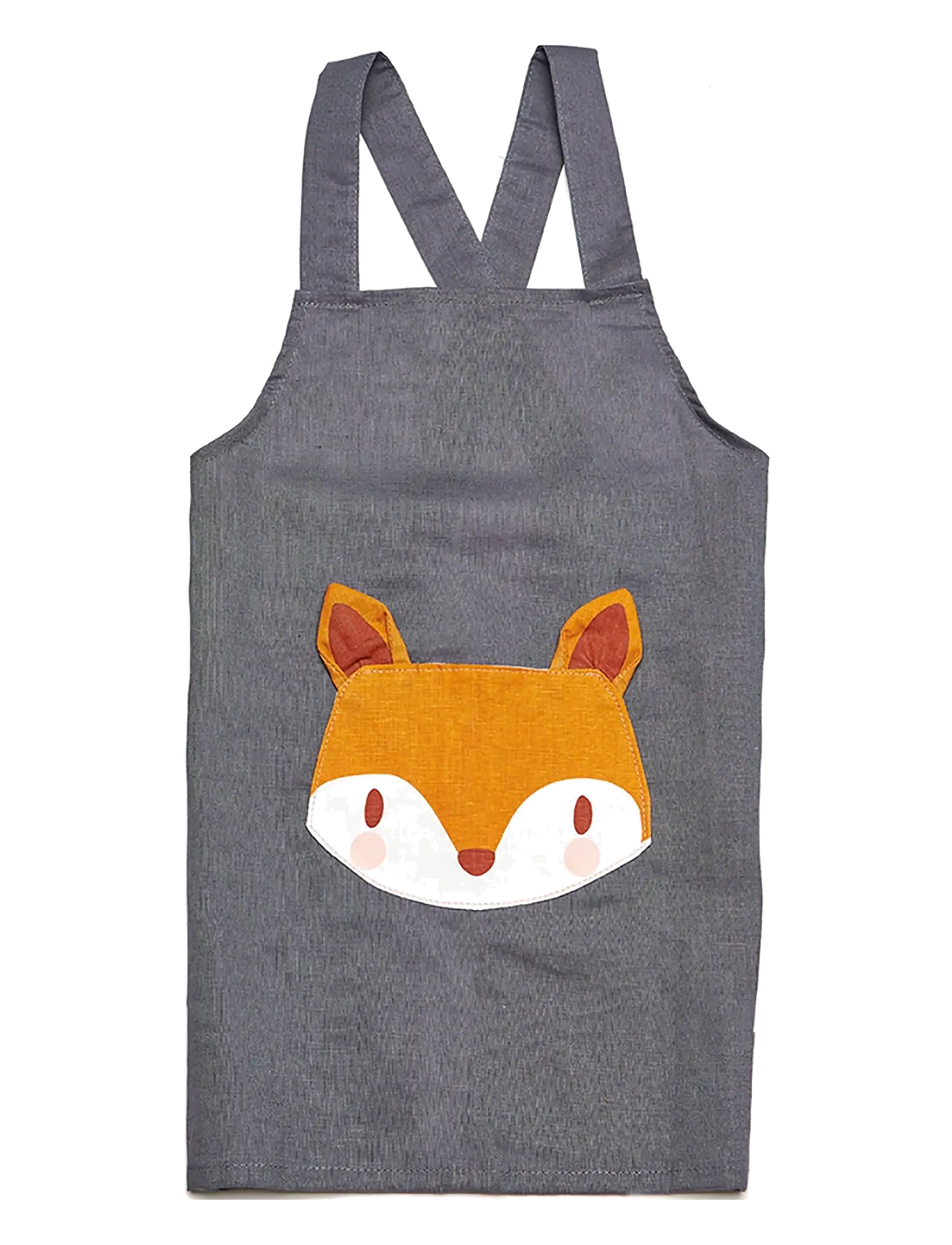 ThreadBear Apron - Fox - Linen - Lastetuba - GREY / grey