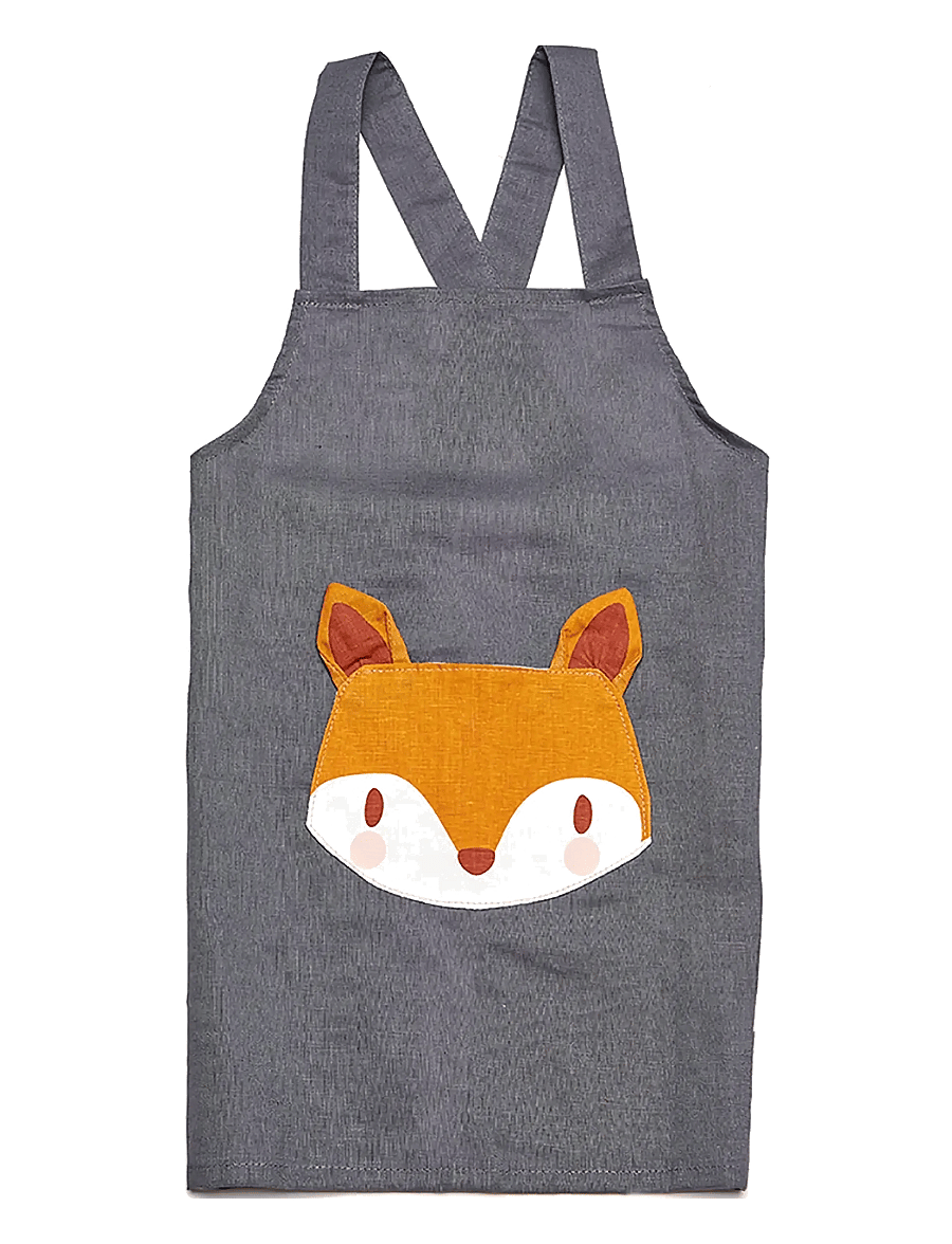ThreadBear - Apron - Fox - Linen - grey - 0