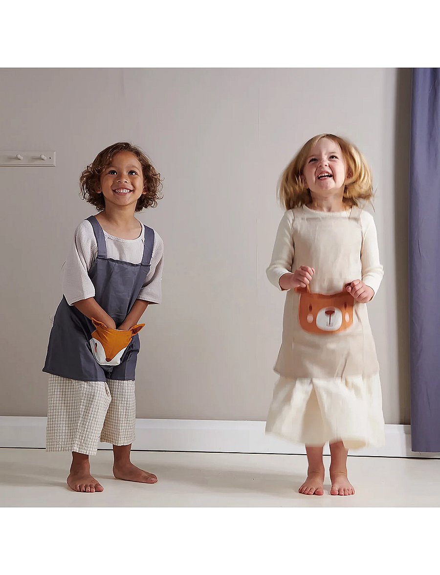 ThreadBear - Apron - Fox - Linen - grey - 3