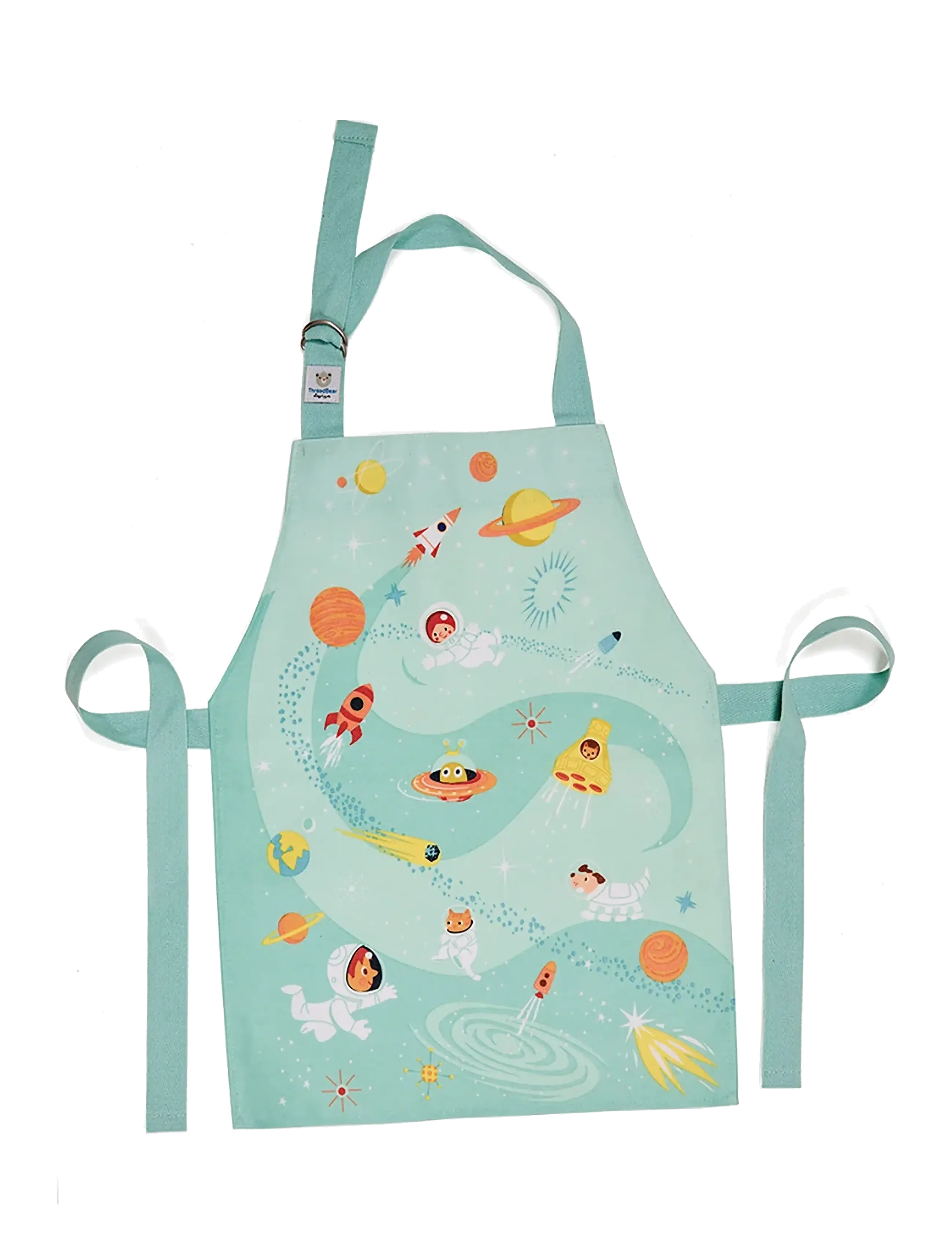 THREADBEAR Apron - Outer Space Grün - One Size - Kinder