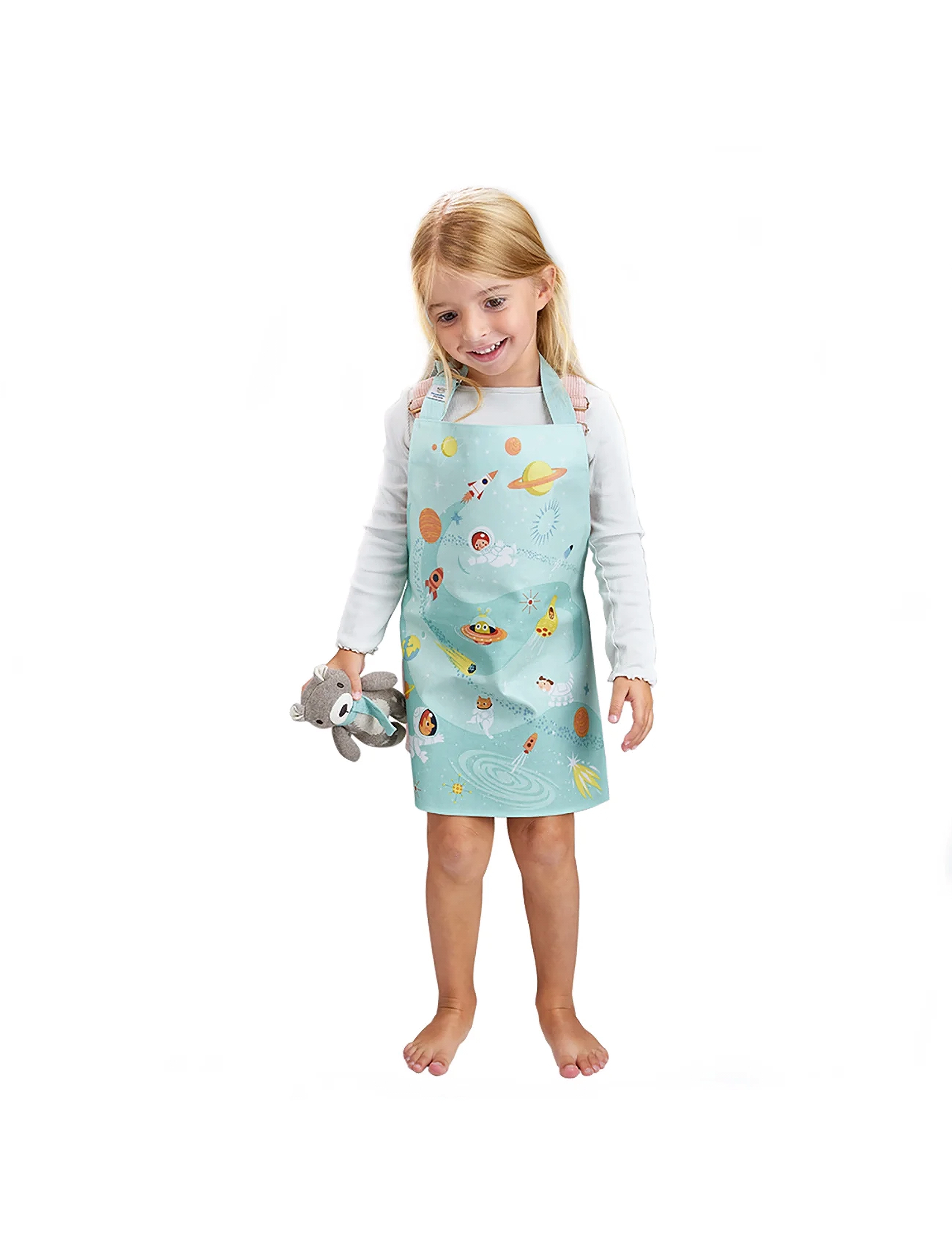 ThreadBear Apron Outer Space, One Size, Baking & Cooking, Grün - Aprons, Kinder
