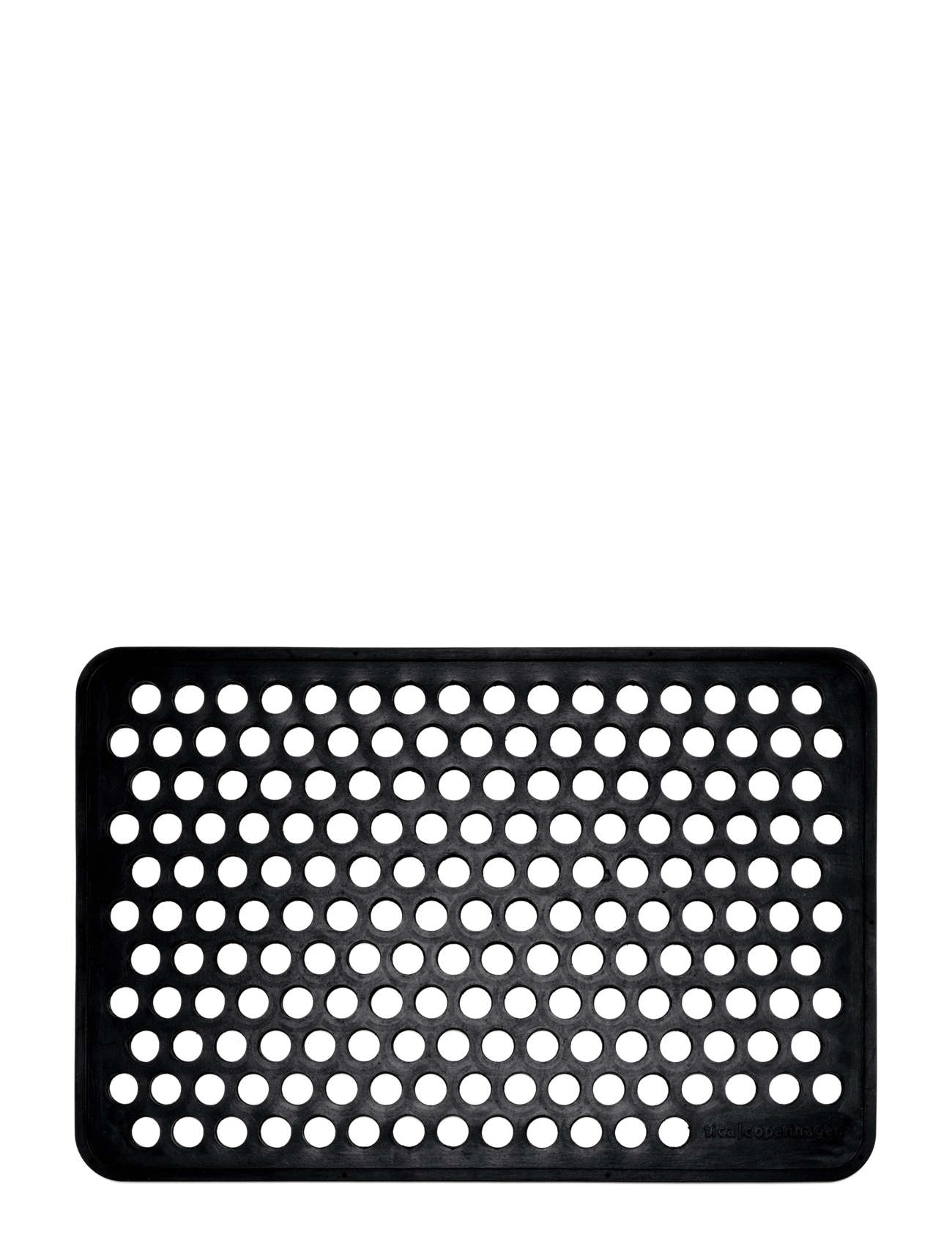 tica copenhagen Doormat, rubber Dot design 40x60 cm - Textilien - BLACK / black