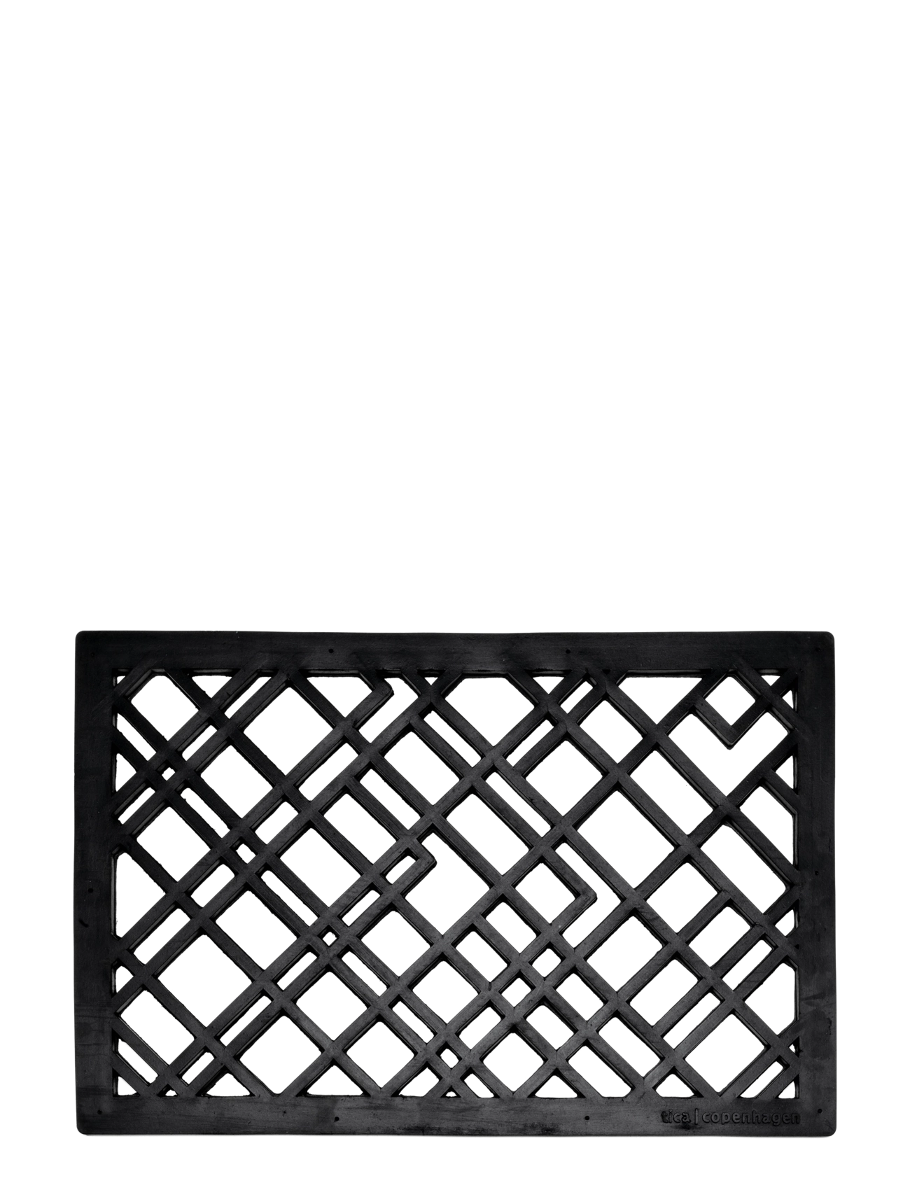 tica copenhagen Doormat, rubber Lines design 40x60 cm - Textilien - BLACK / black