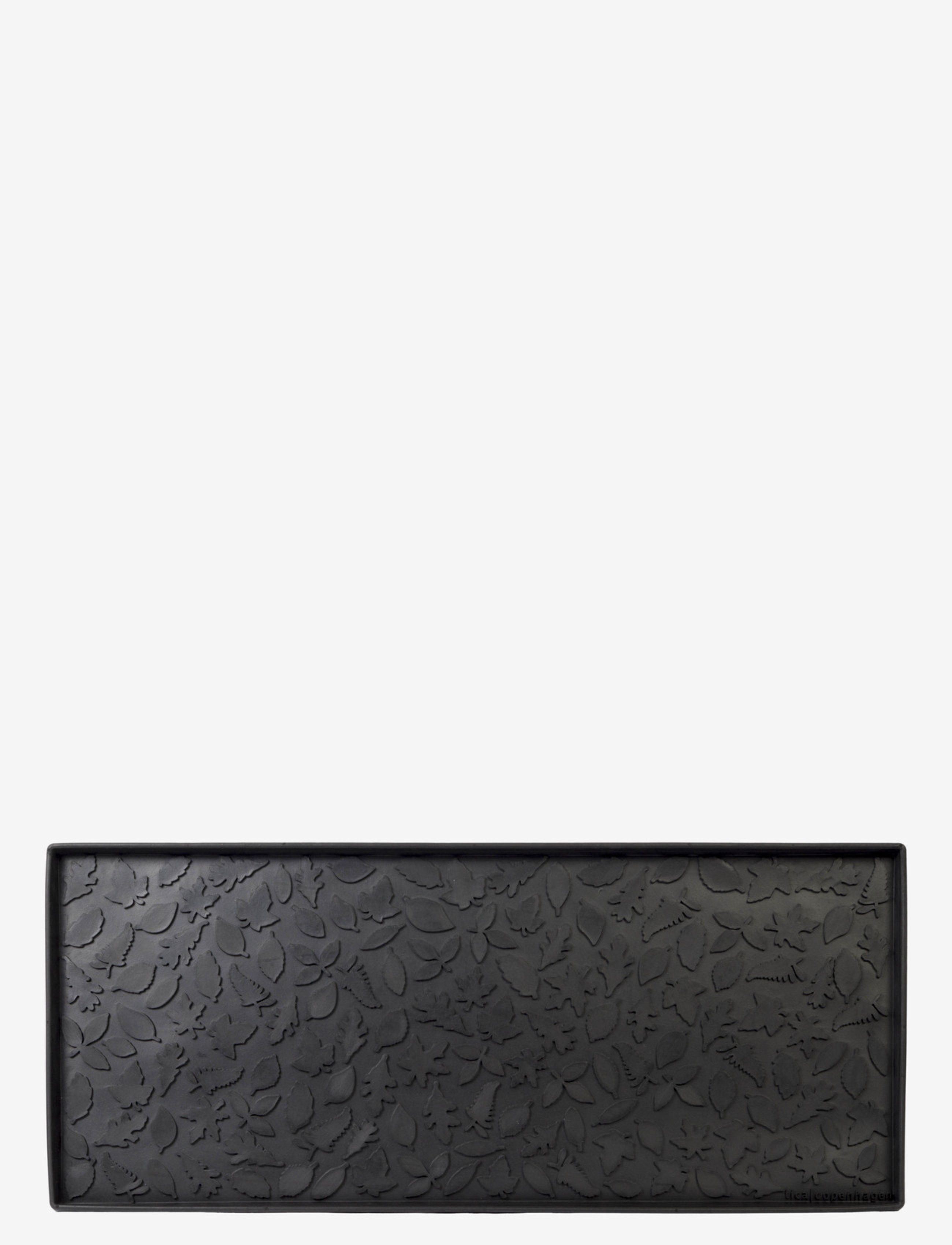 tica copenhagen Shoe and boot tray rubber - Tica Copenhagen - LEAVES DESIGN / black