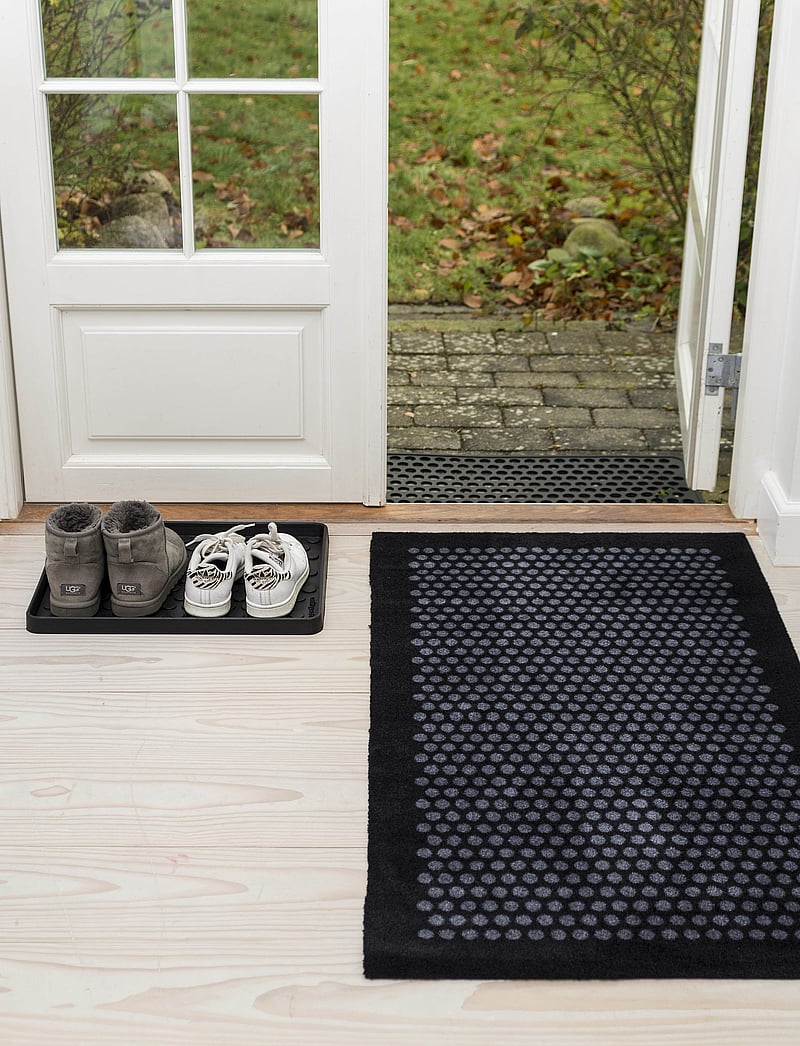 tica copenhagen - Floormat polyamide, 120x67 cm, dot design - türmatten - black/grey - 5