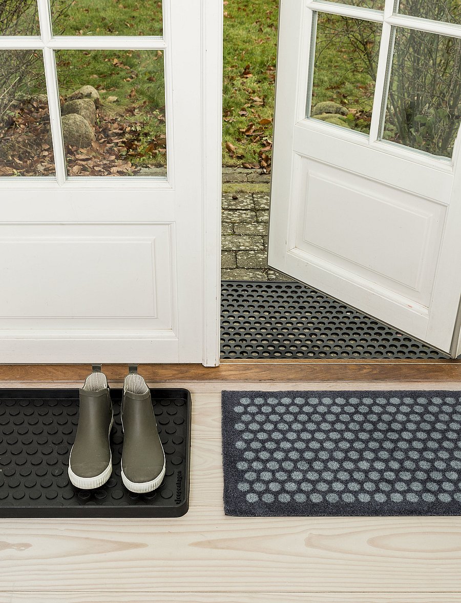 tica copenhagen - Floormat polyamide, 60x40 cm, dot design - türmatten - blue/grey - 5