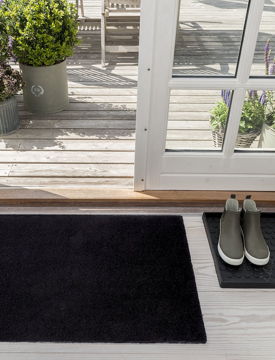 tica copenhagen - Floormat polyamide, 90x60 cm, unicolor - uksematid - black - 5