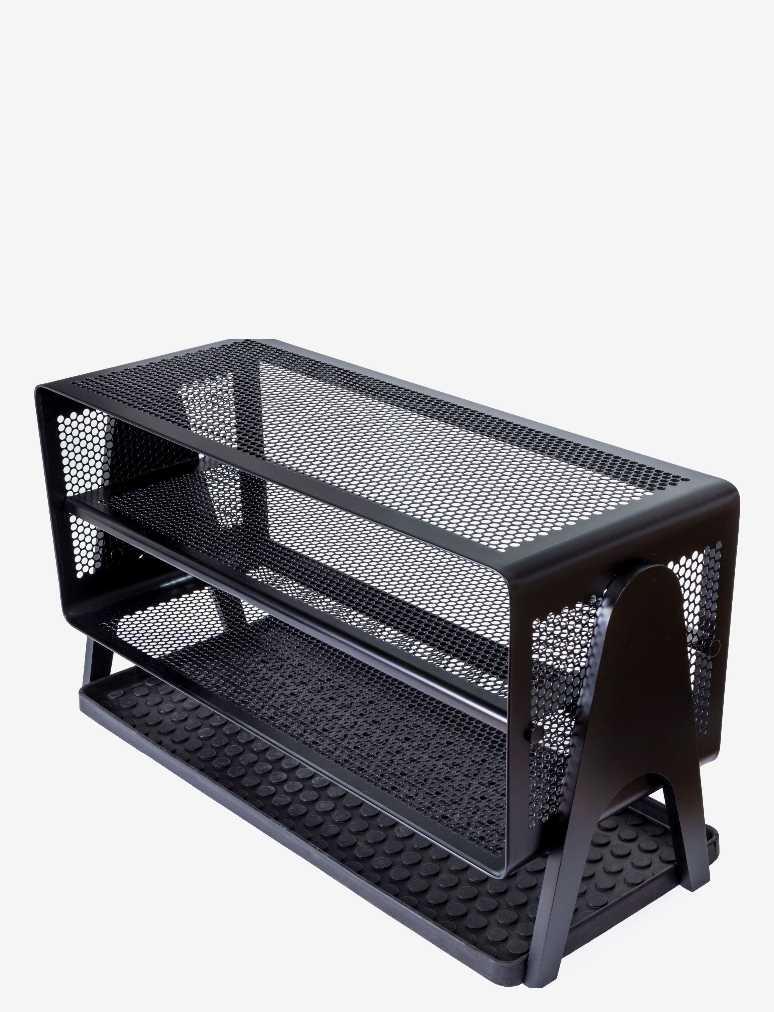 tica copenhagen - Metal Racks floor large - shoe racks & trays - matte black - 3