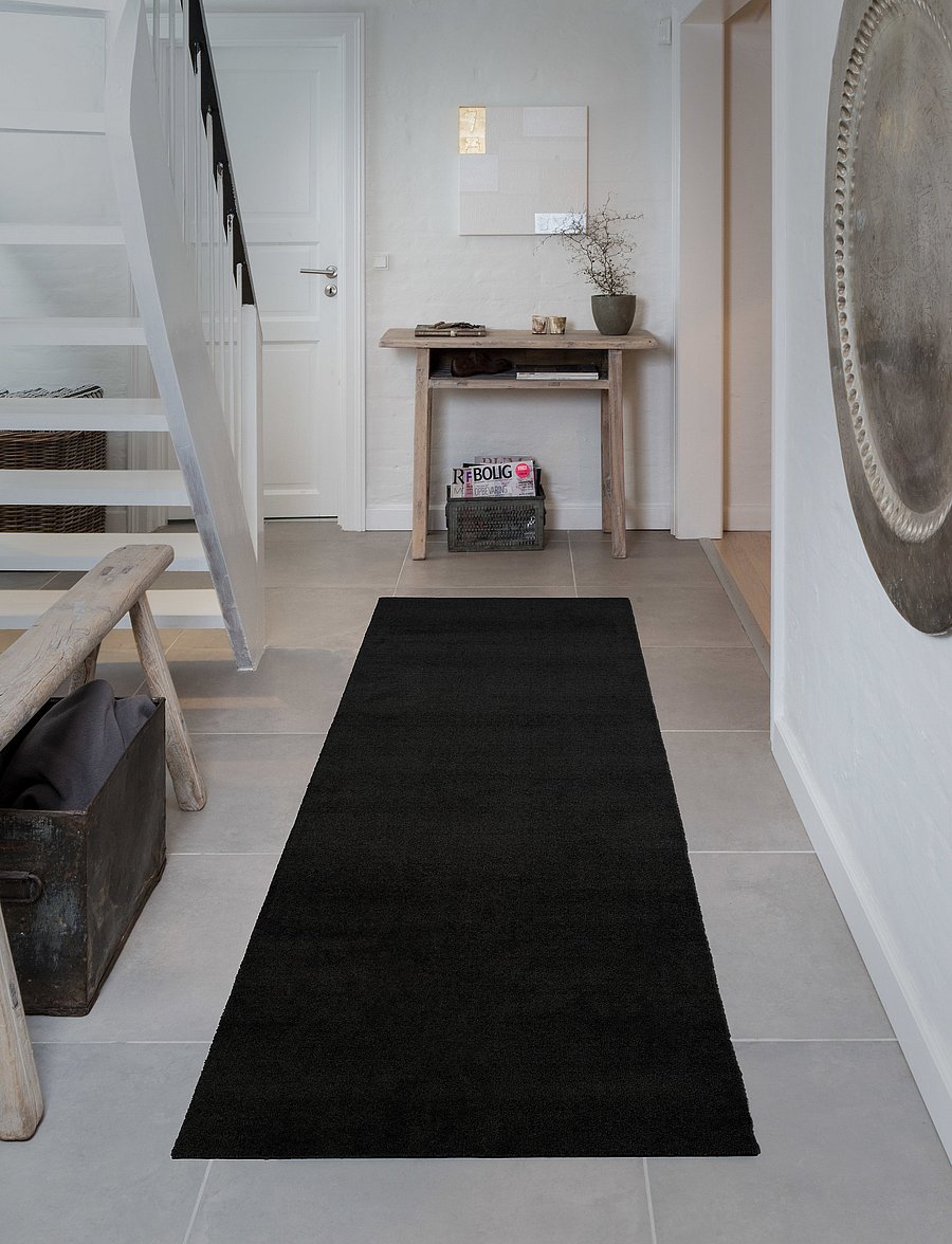 tica copenhagen - Floormat polyamide, 200x67 cm, unicolor - vaibad koridori - black - 5