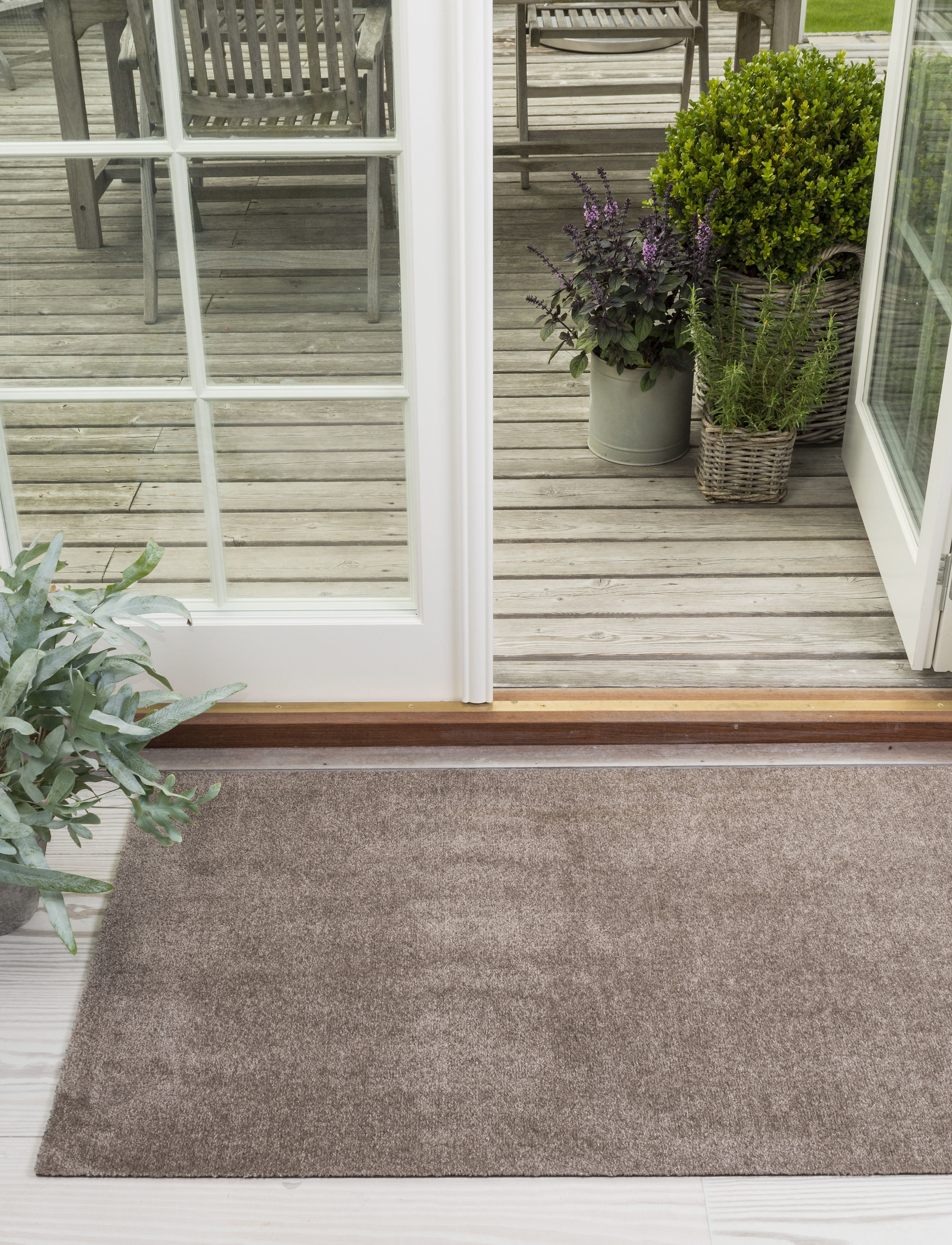 tica copenhagen Floormat Polyamide, 120X67 Cm, Unicolor, 120X67X0.7 cm, Rugs & Carpets, Beige - Door Mats, Homeware