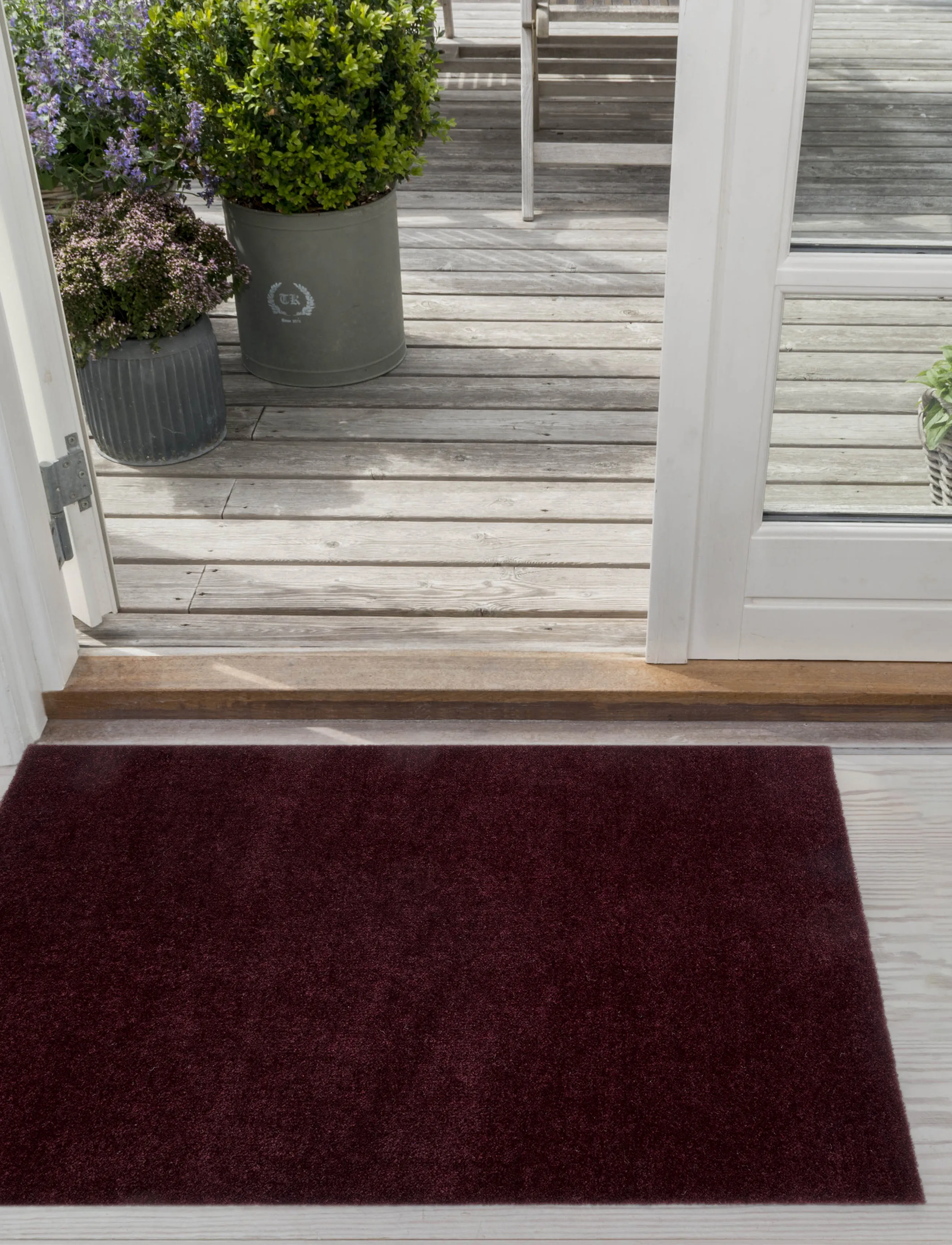 tica copenhagen - Floormat, Unicolor Bordeaux, 60x90x0,7 cm - bordeaux - 5