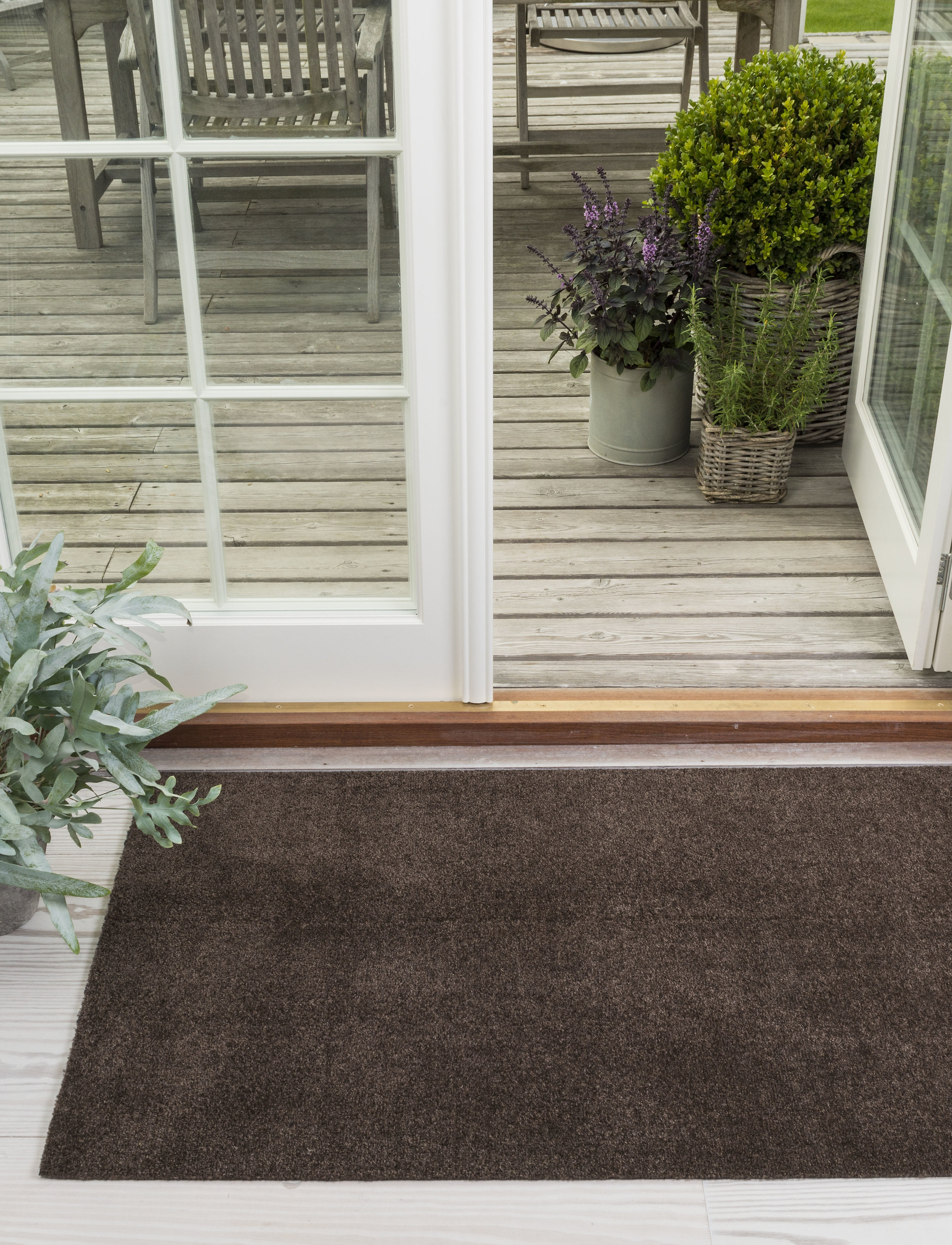 tica copenhagen - Floormat polyamide, 120x67 cm, unicolor - dørmåtter - dark brown - 5