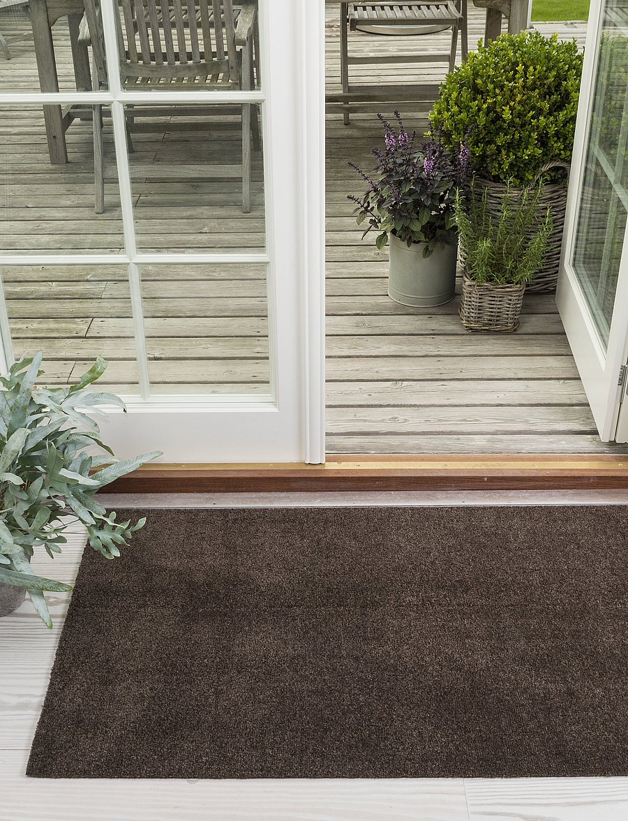tica copenhagen - Floormat polyamide, 120x67 cm, unicolor - türmatten - dark brown - 5