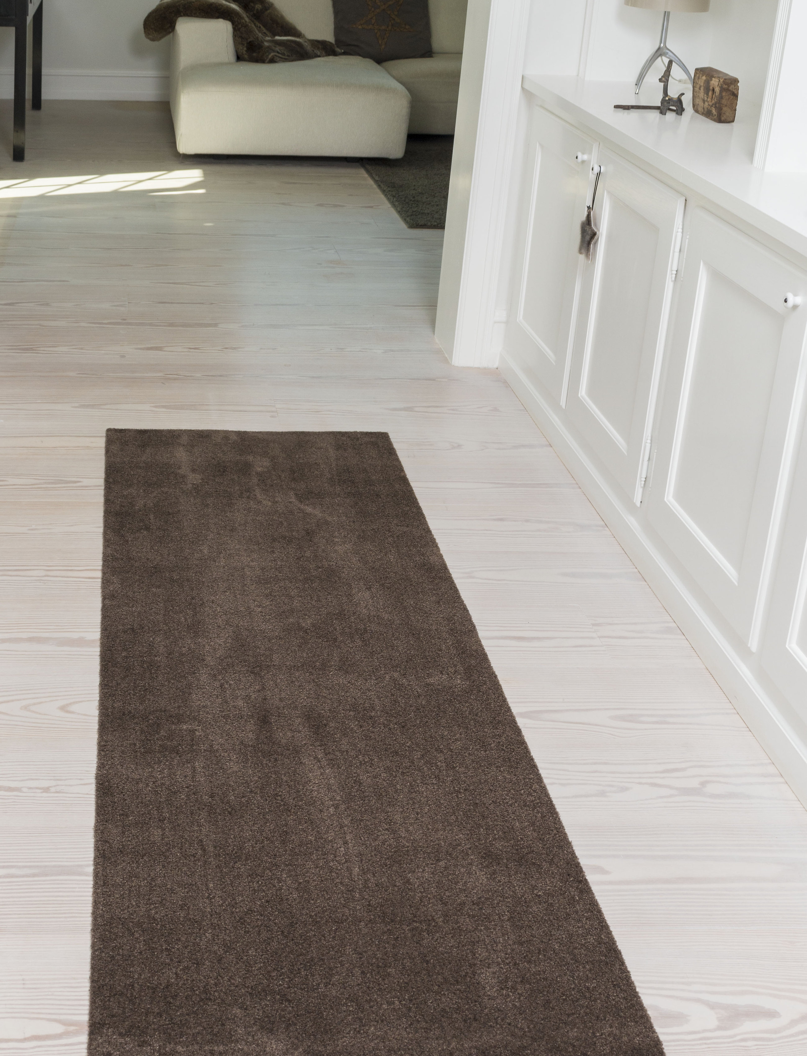 tica copenhagen Floormat Polyamide, 200X67 Cm, Unicolor, 200X67X0.7 cm, Rugs & Carpets, Braun - Hallway Runners, Homeware