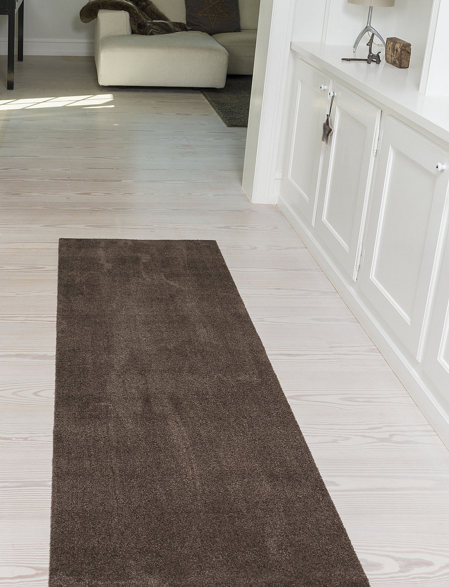 tica copenhagen - Floormat polyamide, 200x67 cm, unicolor - vaibad koridori - dark brown - 0