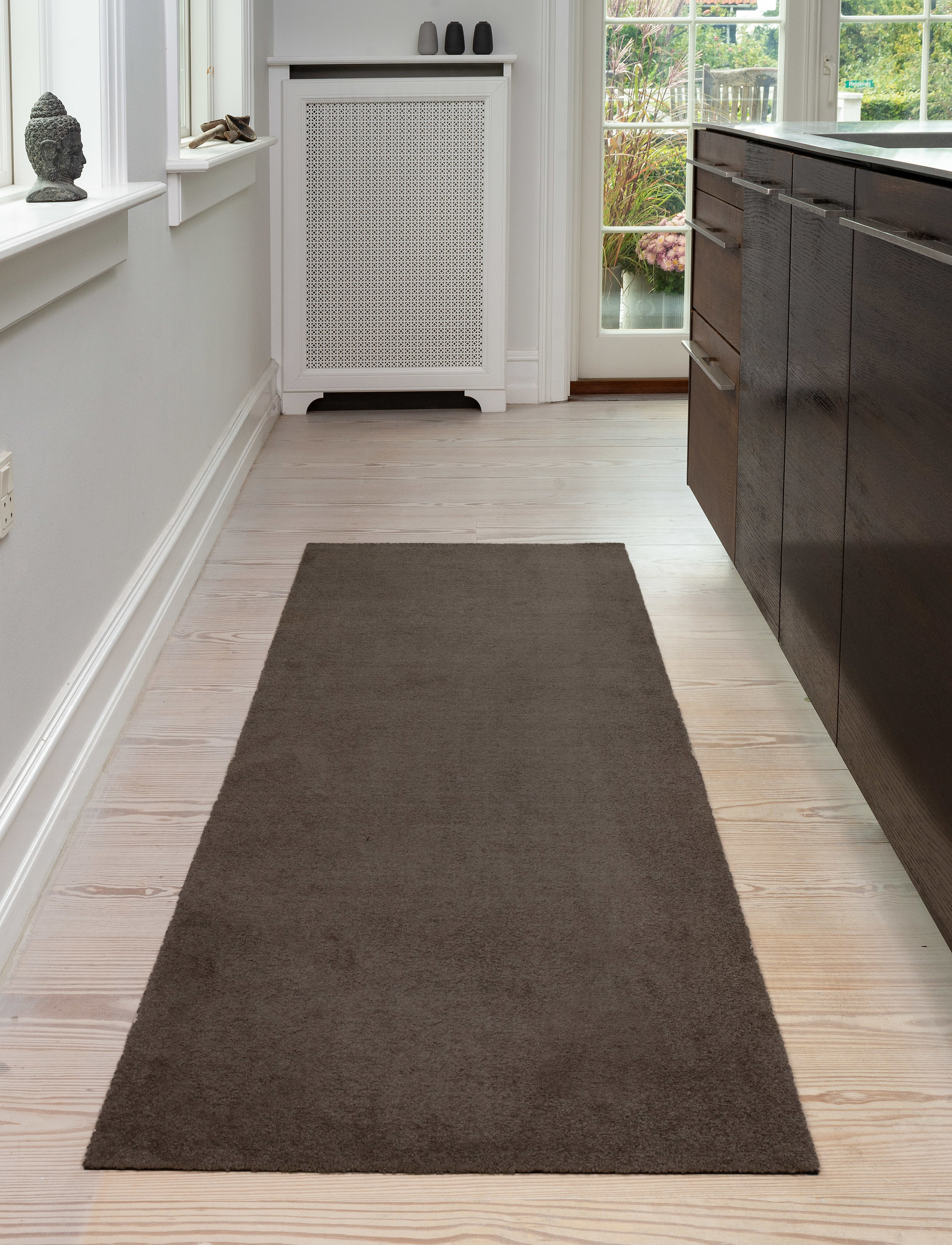 tica copenhagen - Floormat polyamide, 200x67 cm, unicolor - entreløbere - dark brown - 5