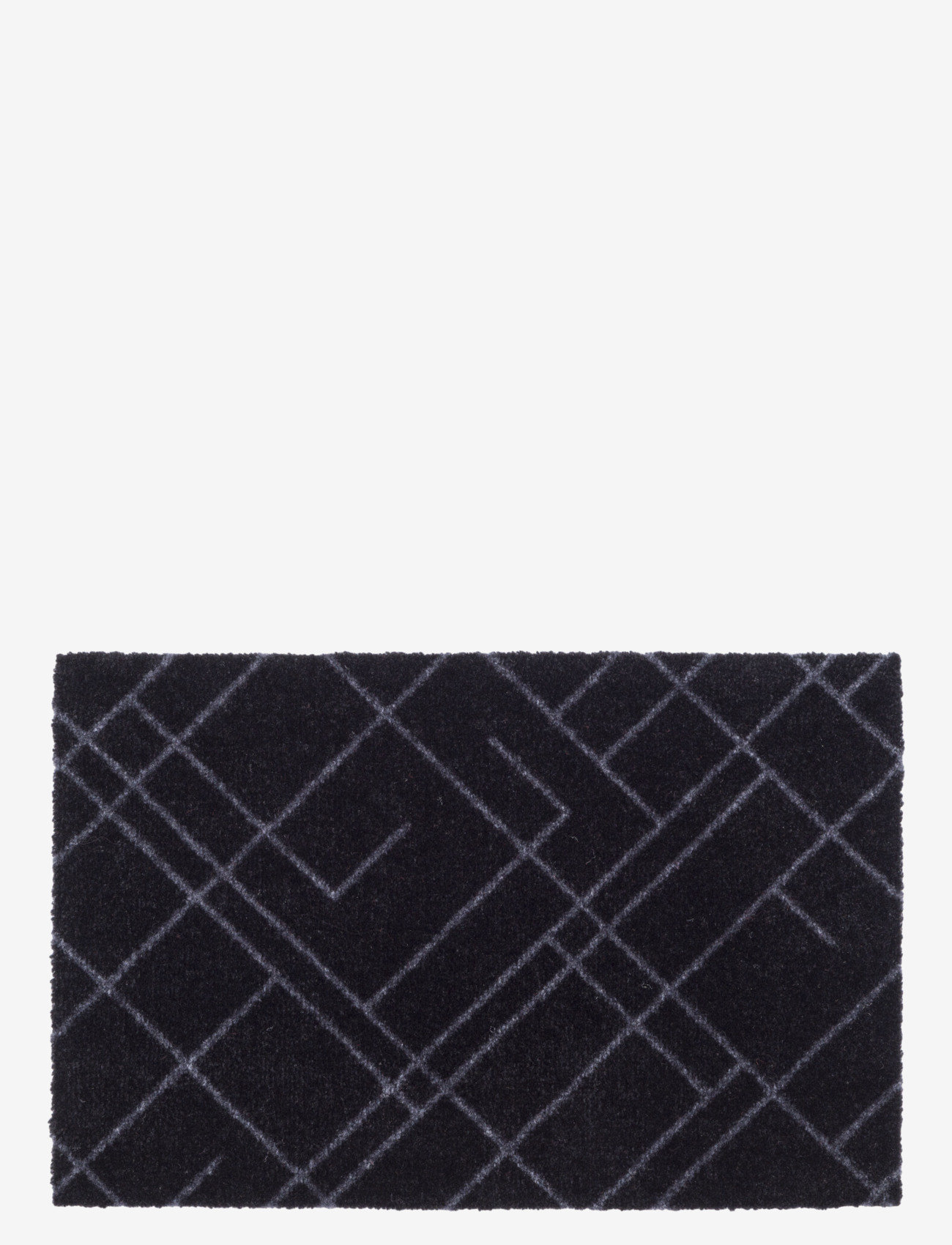 tica copenhagen - Floormat polyamide, 60x40 cm, lines design - køb efter pris - black/grey - 0