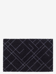 Floormat polyamide, 60x40 cm, lines design - BLACK/GREY