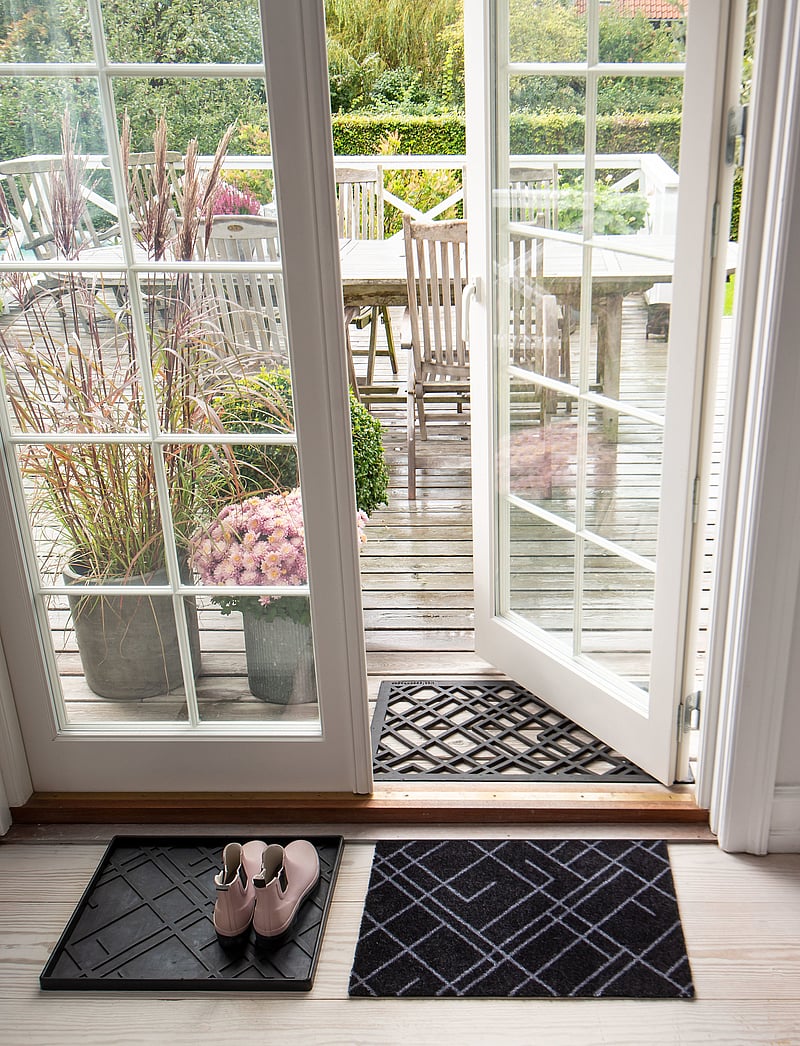 tica copenhagen - Floormat polyamide, 60x40 cm, lines design - madalaimad hinnad - black/grey - 4