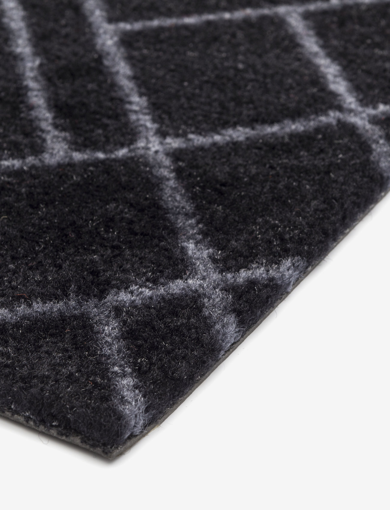 tica copenhagen - Floormat polyamide, 60x40 cm, lines design - køb efter pris - black/grey - 3