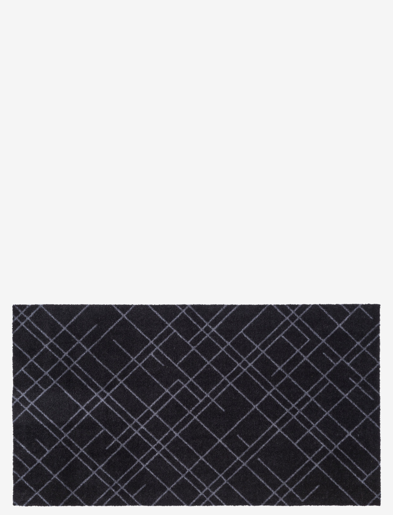 tica copenhagen - Floormat polyamide, 120x67 cm, leaves design - mažiausios kainos - black/grey - 0