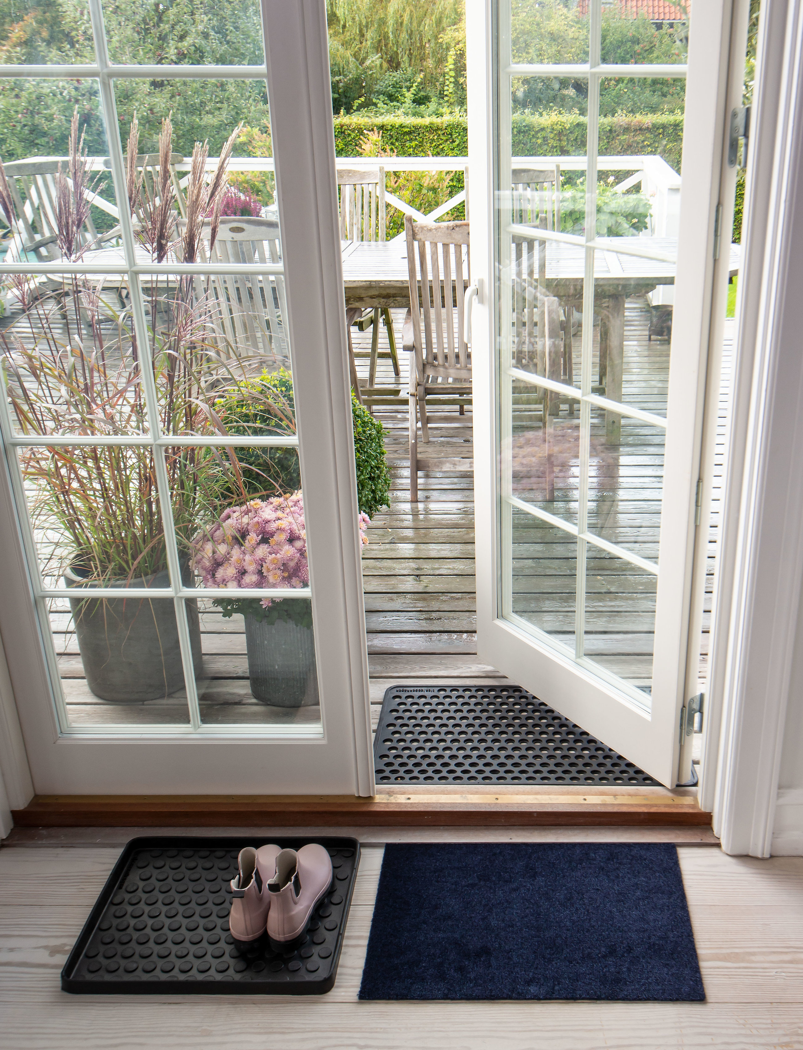 tica copenhagen Floormat Polyamide, 60X40 cm, Unicolor, 60X40X0.7 cm, Blue, Tæpper > Dørmåtter, Unisex